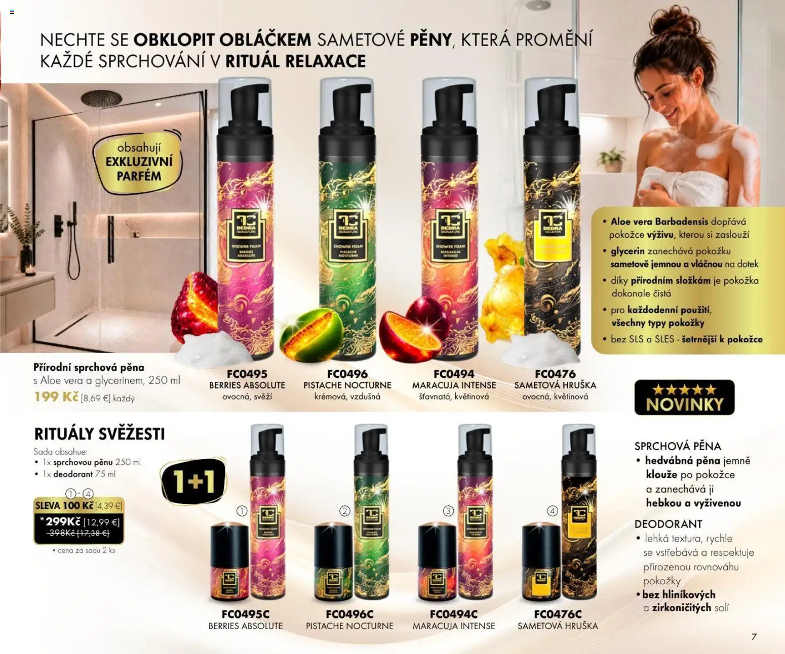 Nové Dedra akcie – leták je platný od 01.10.2026 | Strana: 7 | Produkty: Aloe Vera, Parfém, Pena
