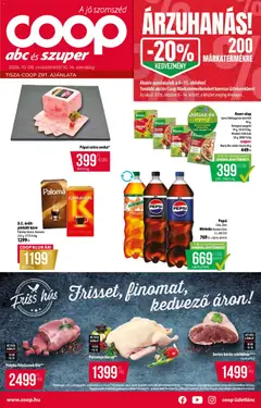 COOP - Abc & Szuper / Tisza - amely érvényes a következő dátumtól: 2026.10.08.