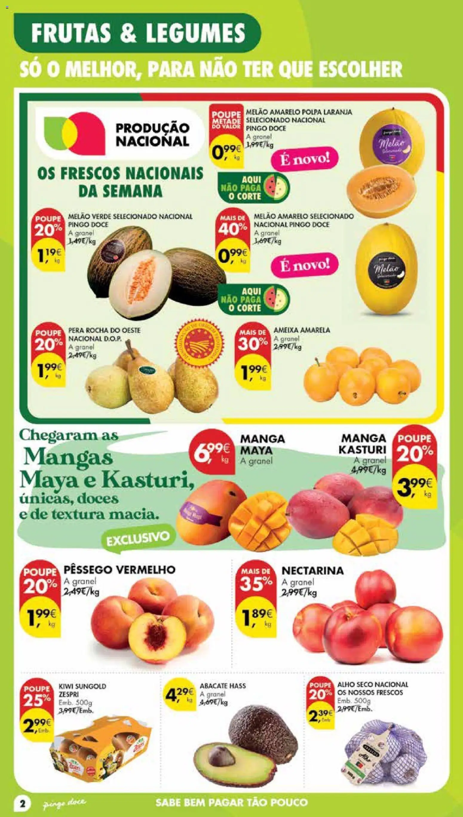 Pingo Doce Poupe Esta Semana Madeira │ válido de 18/08/2026 | Página: 2 | Produtos: Manga, Legumes, Melão, Alho
