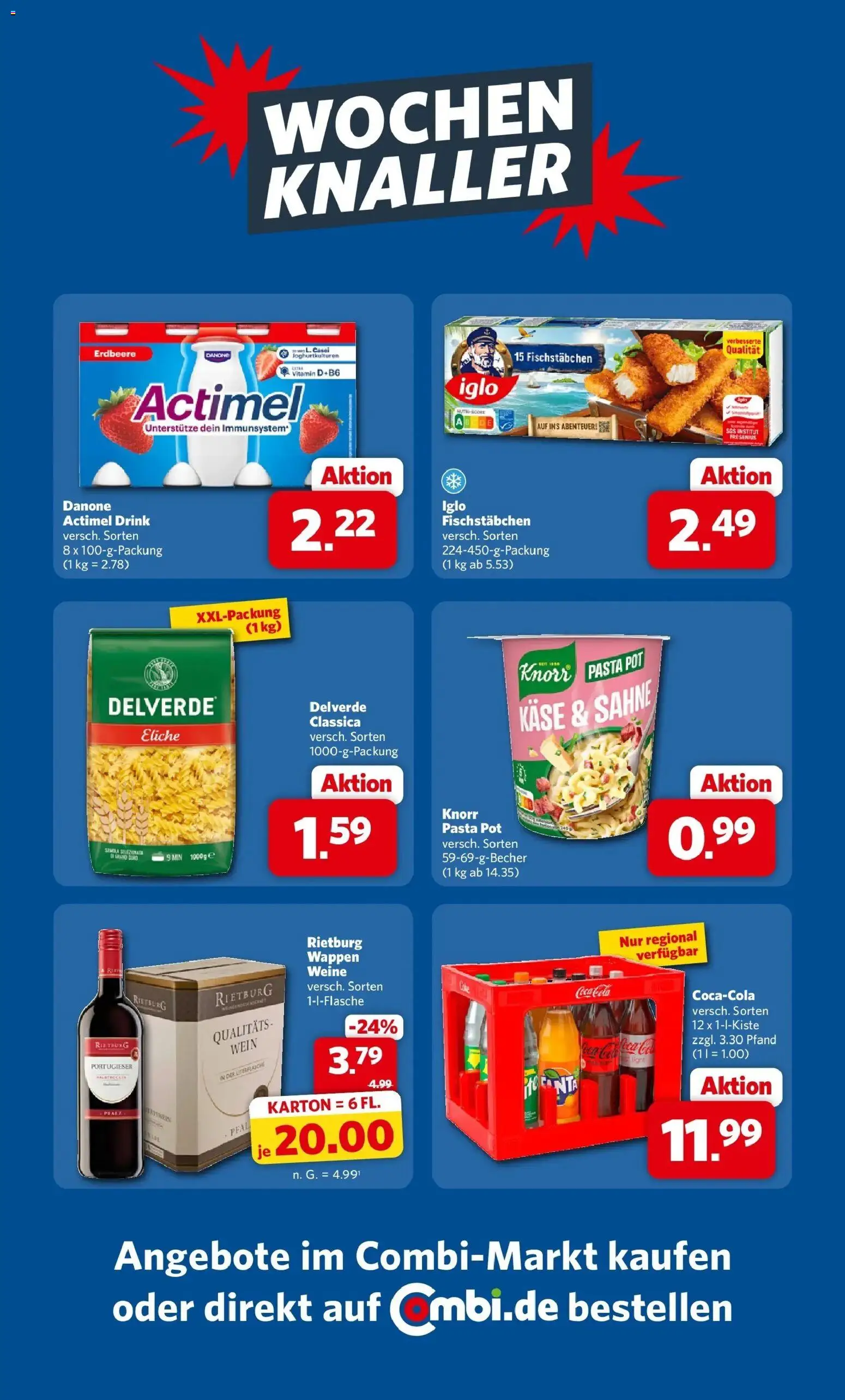 Combi Prospekt Twistringen (ab 26.10.2026) zum Blättern | Seite: 32 | Produkte: Actimel, Coca cola, Cola, Iglo