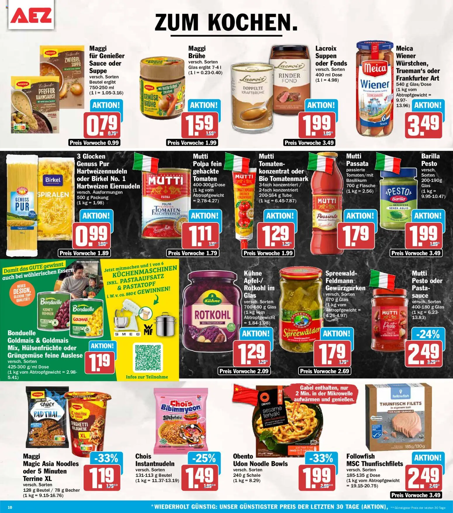 AEZ Prospekt – gültig ab 05.10.2026 | Seite: 10 | Produkte: Mikrowelle, Maggi, Tomaten, Pfeffer