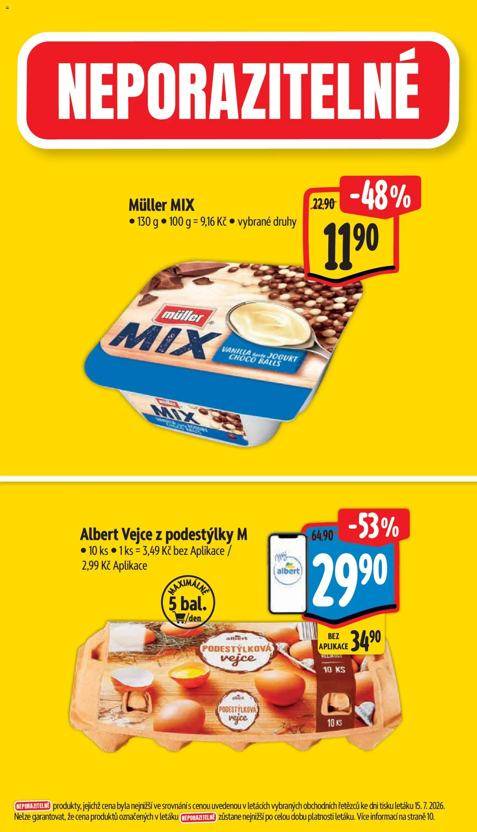 Albert leták - Hypermarket - Vestec od 22.07.2026 | Strana: 4 | Produkty: Jogurt, Vejce