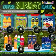 Super Save specials catalogue – valid from 04/10/2026 | Page: 6 | Products: Squash, Fanta, Stoney, Sports drink