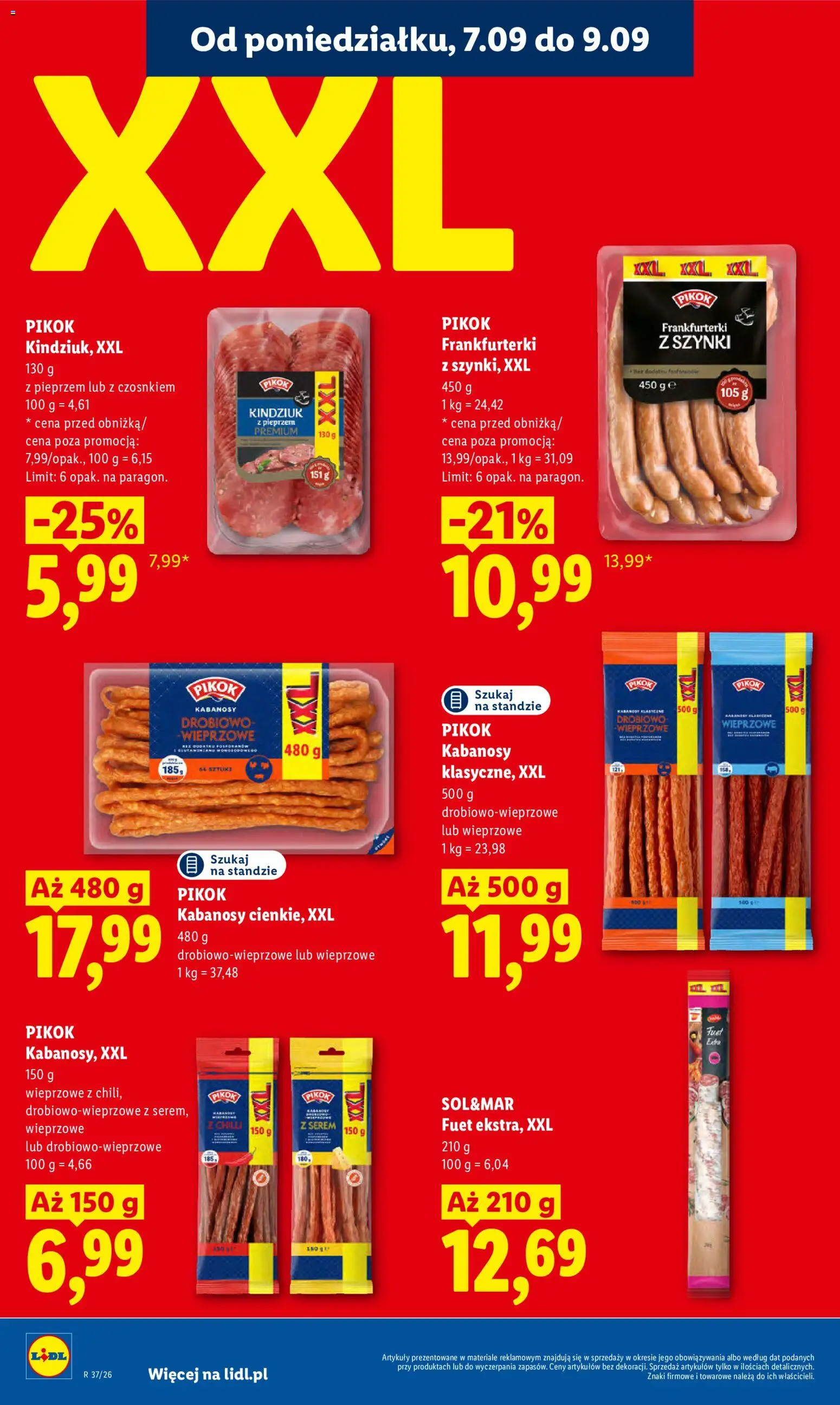 Lidl Polsko leták od 07.09.2026 | Strana: 38 | Produkty: Fuet, Pikok
