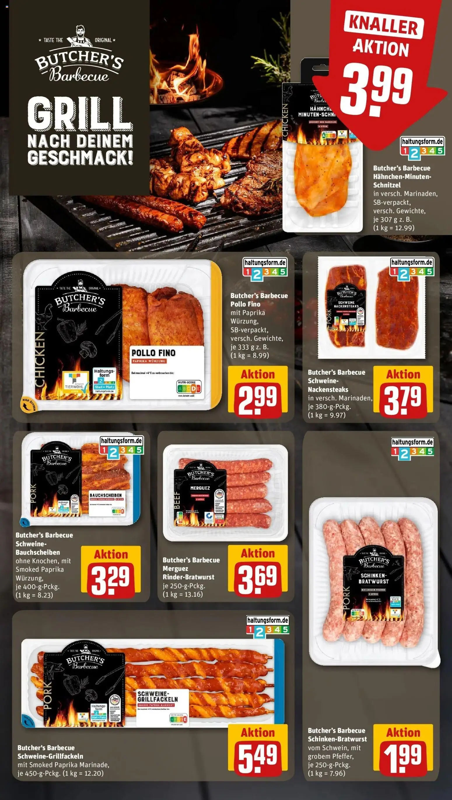 REWE Prospekt ab 31.08.2026 zum Blättern » Angebote | Seite: 9 | Produkte: Nackensteaks, Grill, Bratwurst, Paprika