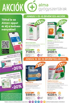 Alma Gyógyszertárak akciós újság - amely érvényes a következő dátumtól: 01.06.2026