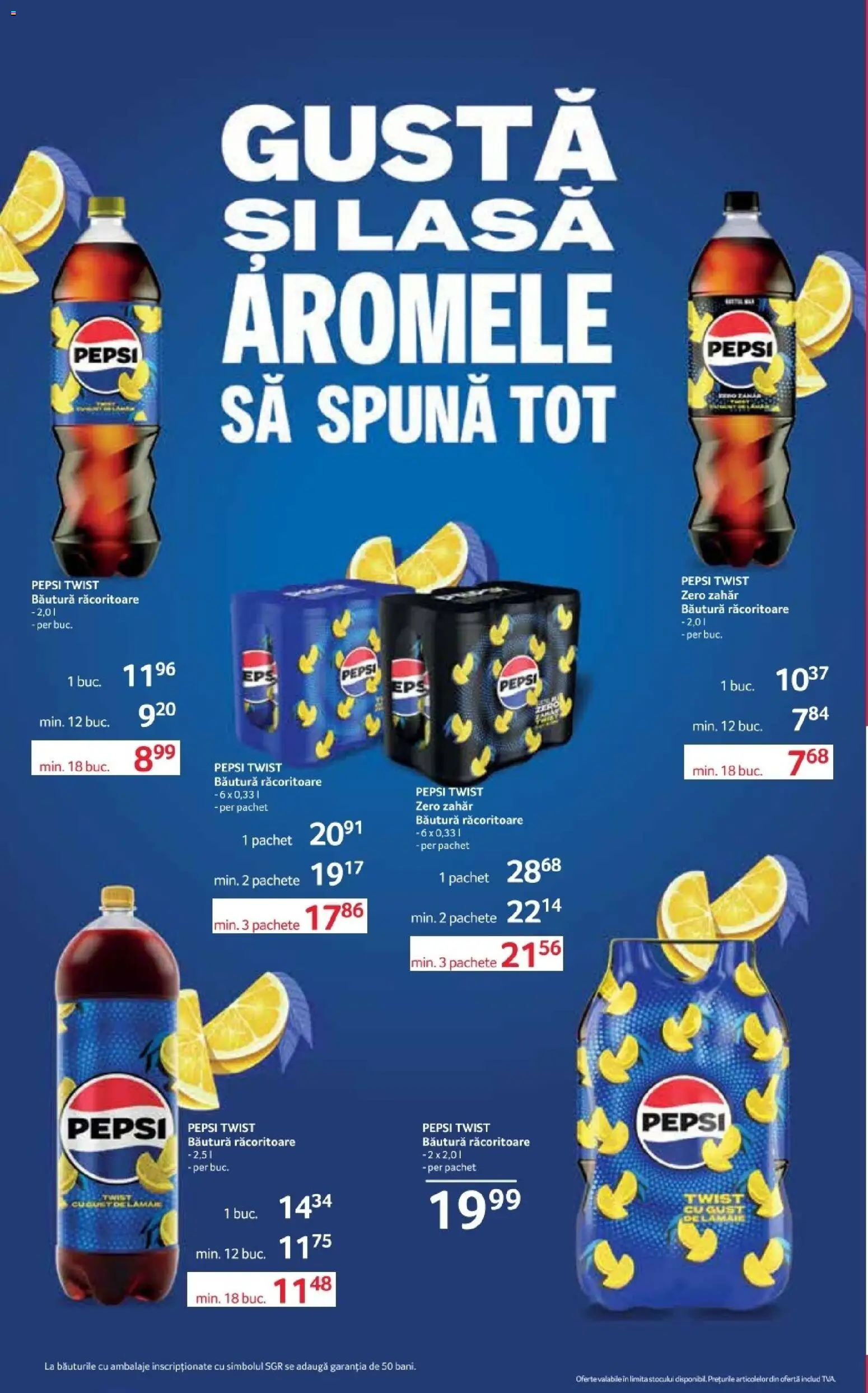Noul catalog Selgros – valabil de la 16.10.2026 | Pagină: 20 | Produse: Zero, Bautura racoritoare, Pepsi, Zahăr