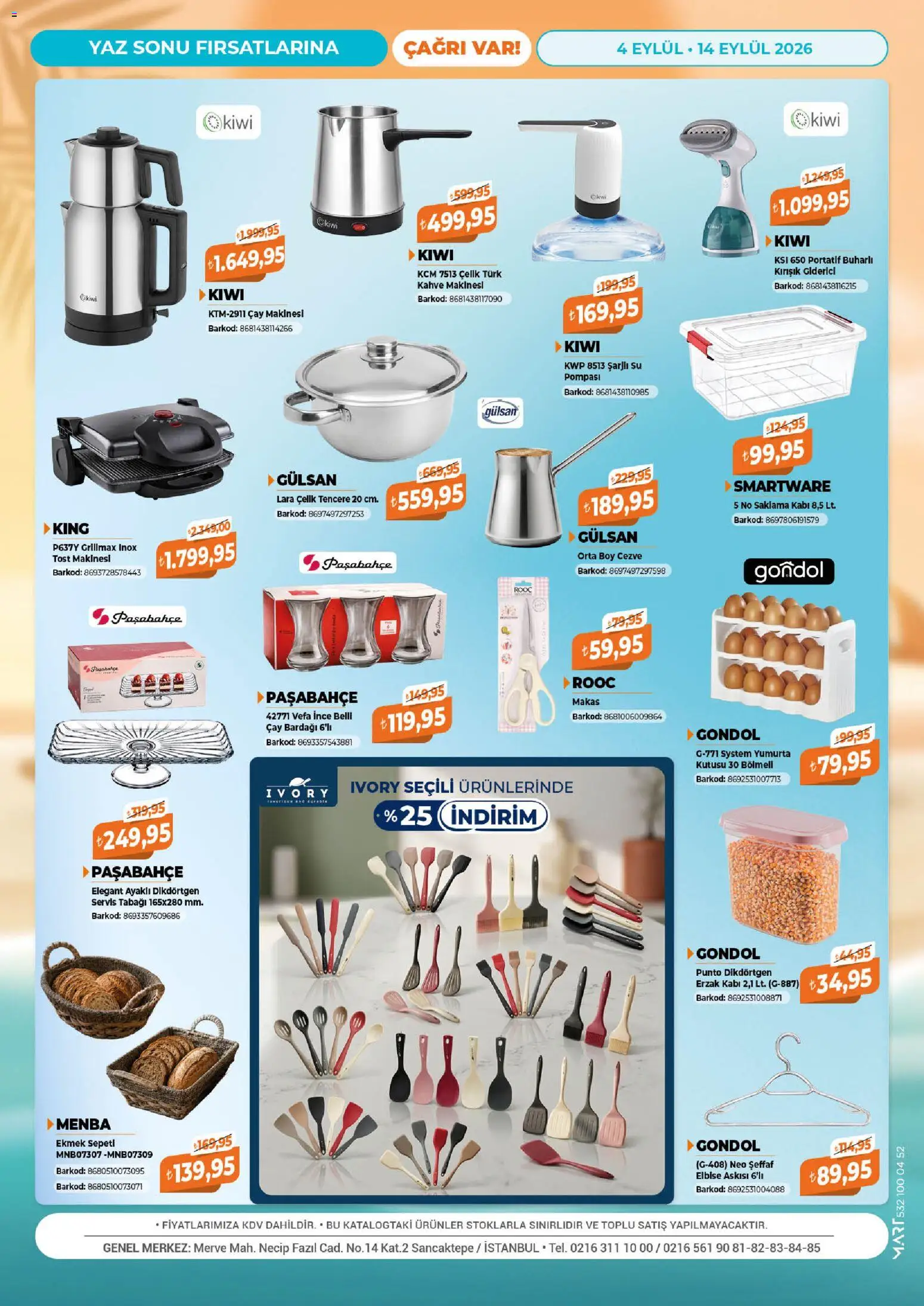 Çağrı Market Katalog - 04 Eylül 2026 tarihinden itibaren geçerlidir | Sayfa: 16 | Ürünler: Elbise askısı, Yumurta, Ekmek, Kahve makinesi