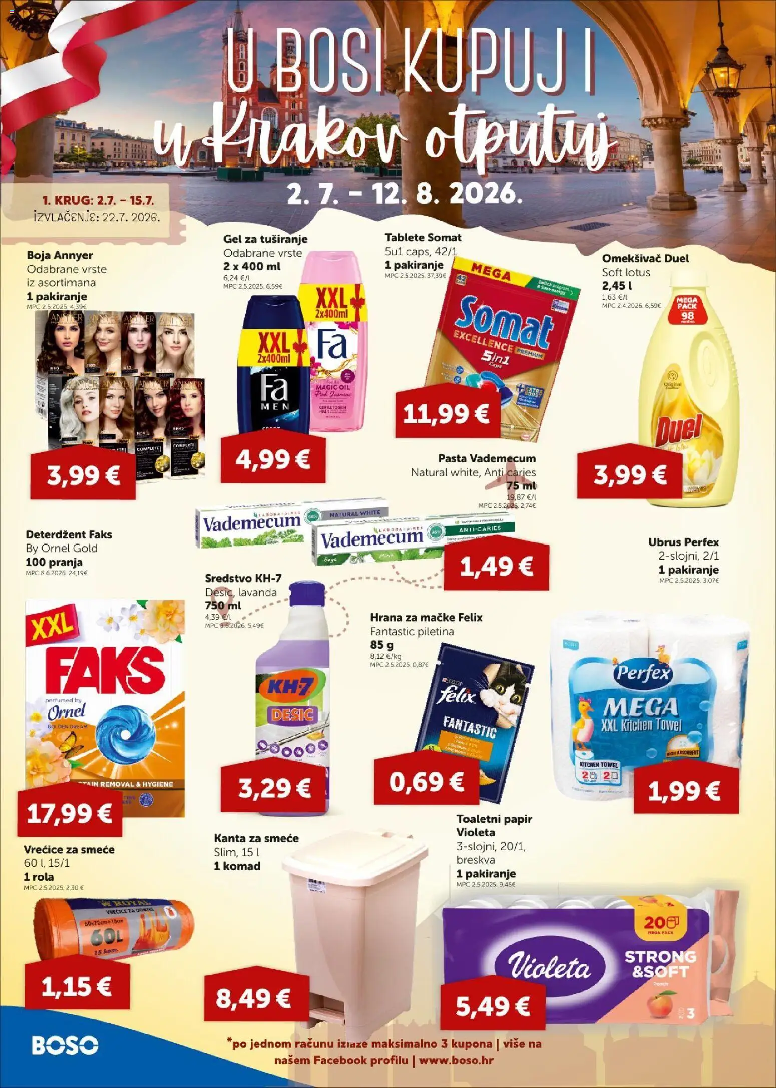 Boso katalog | vrijedi od 02.07.2026 | Stranica: 16 | Proizvodi: Deterdžent, Hrana za mačke, Breskva, Violeta
