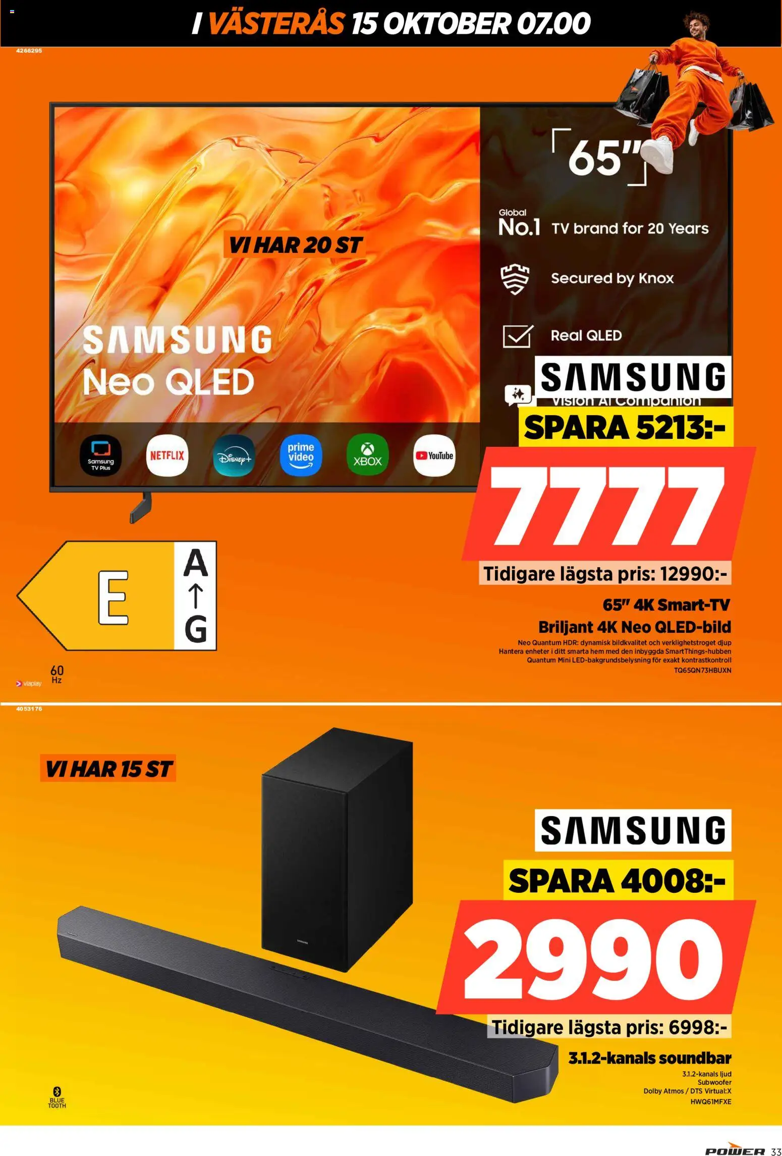 Power reklamblad aktuell från 15/10/2026 | Sida: 33 | Produkter: Soundbar, Tv, Xbox