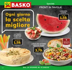 Anteprima del volantino Basko volantino Pronti in tavola valido a partire dal 23/06/2026