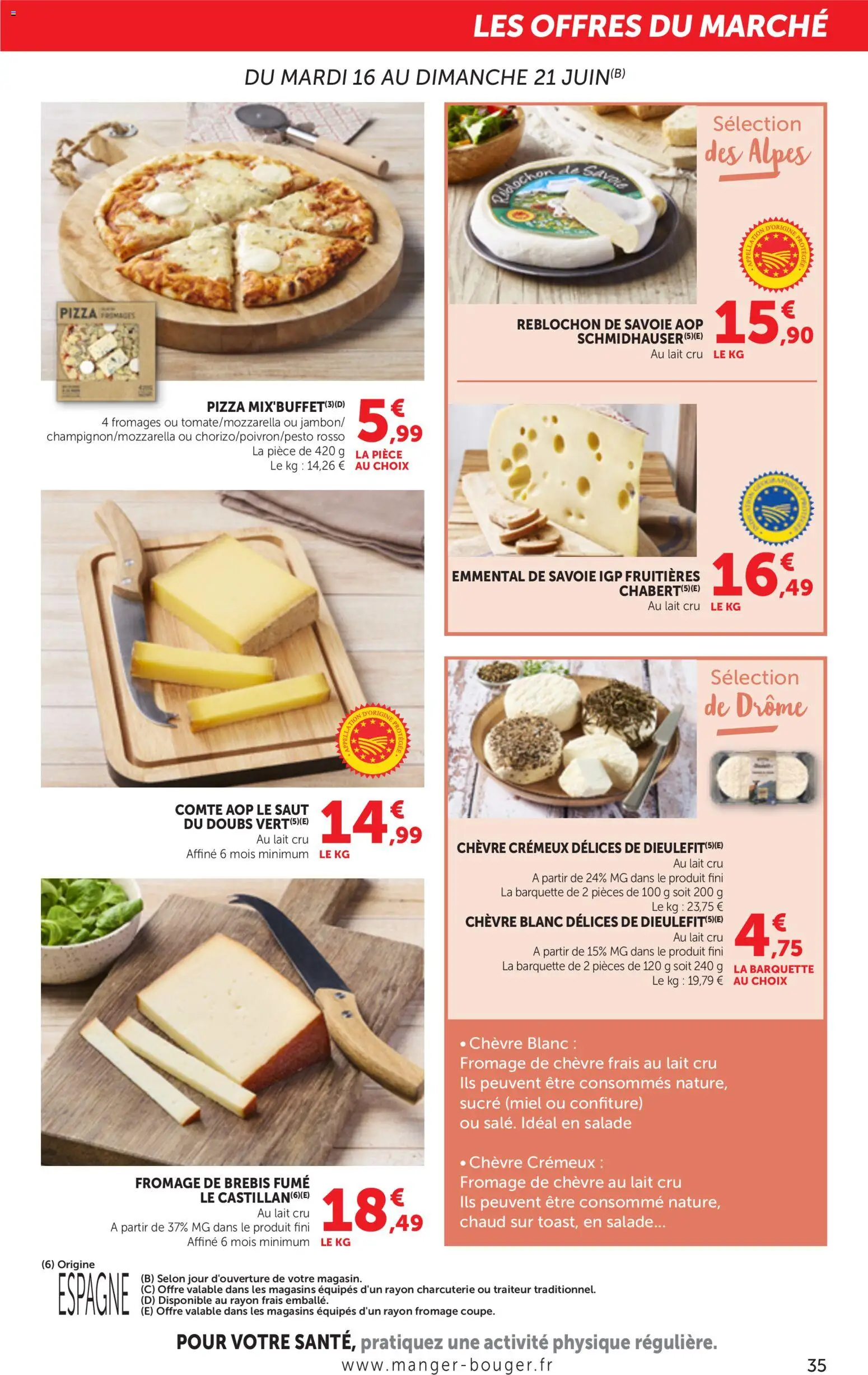 {H1} | Page: 35 | Produits: Sucre, Reblochon, Fromage de chèvre, Emmental