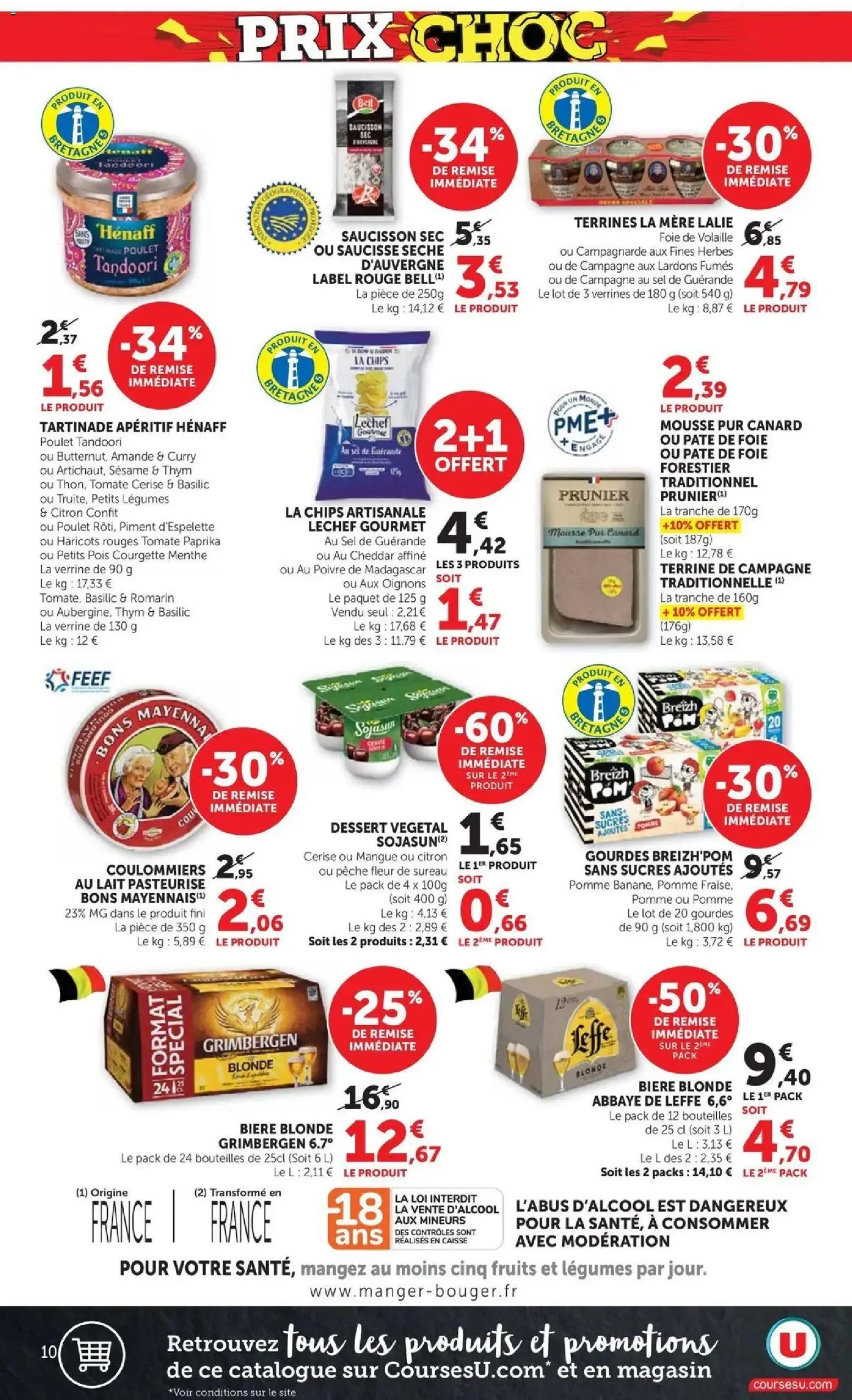 {H1} | Page: 10 | Produits: Mangue, Pois, Pâte, Haricots