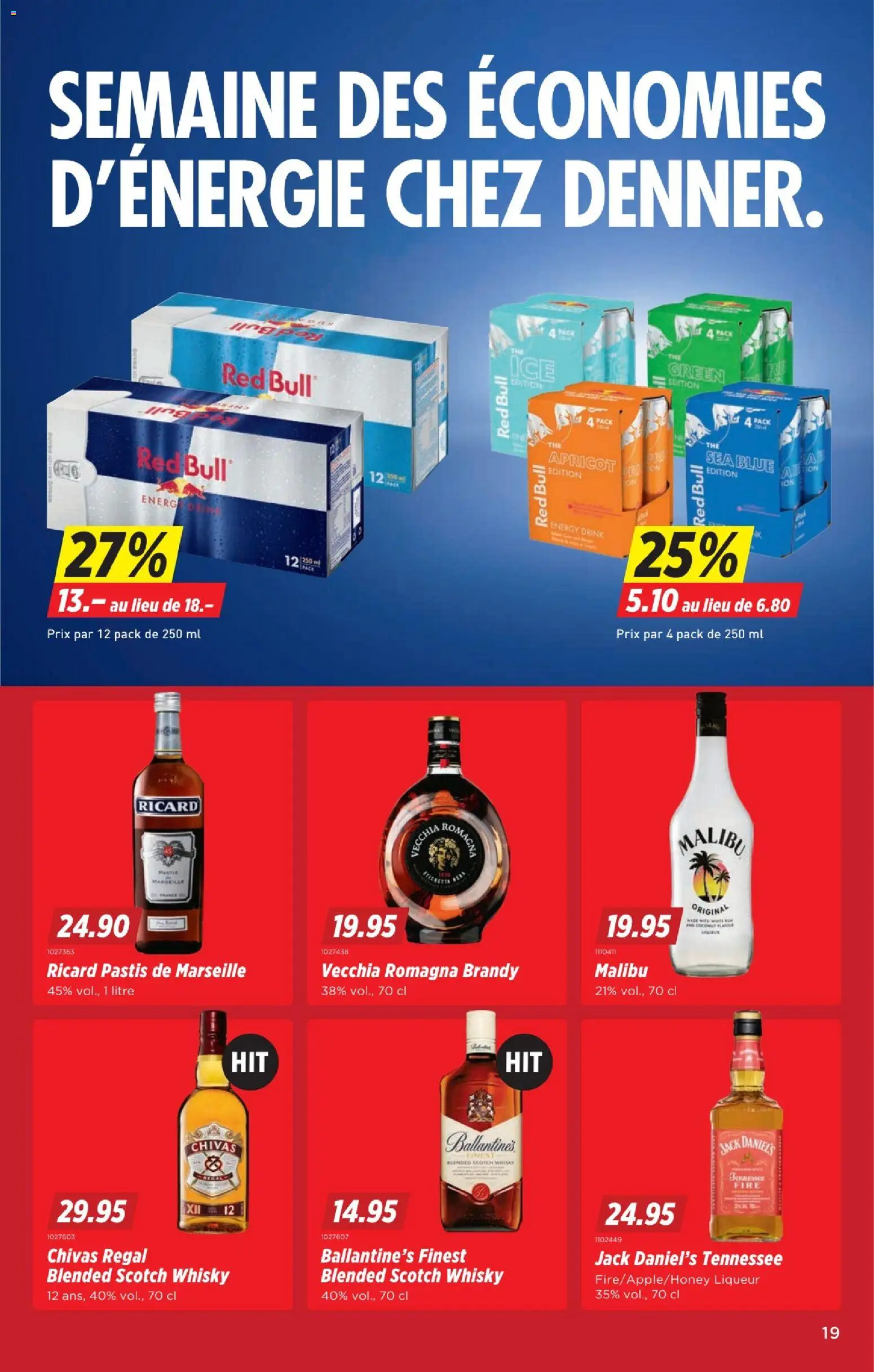 Denner aktionen FR – gültig ab 30.07.2026 | Seite: 19 | Produkte: Regal, Red bull