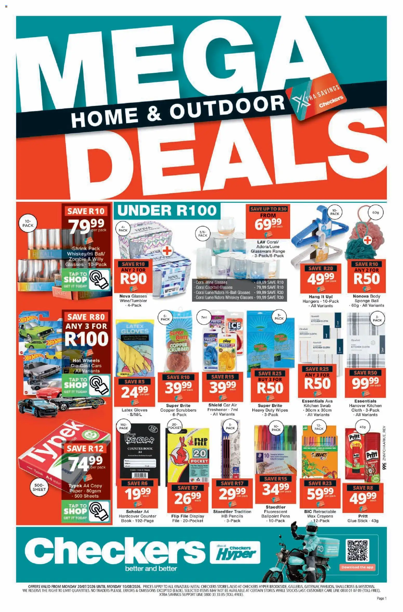 New Checkers catalogue – valid from 20/07/2026 | Page: 13 | Products: Gloves, Wax, Wine, Whiskey