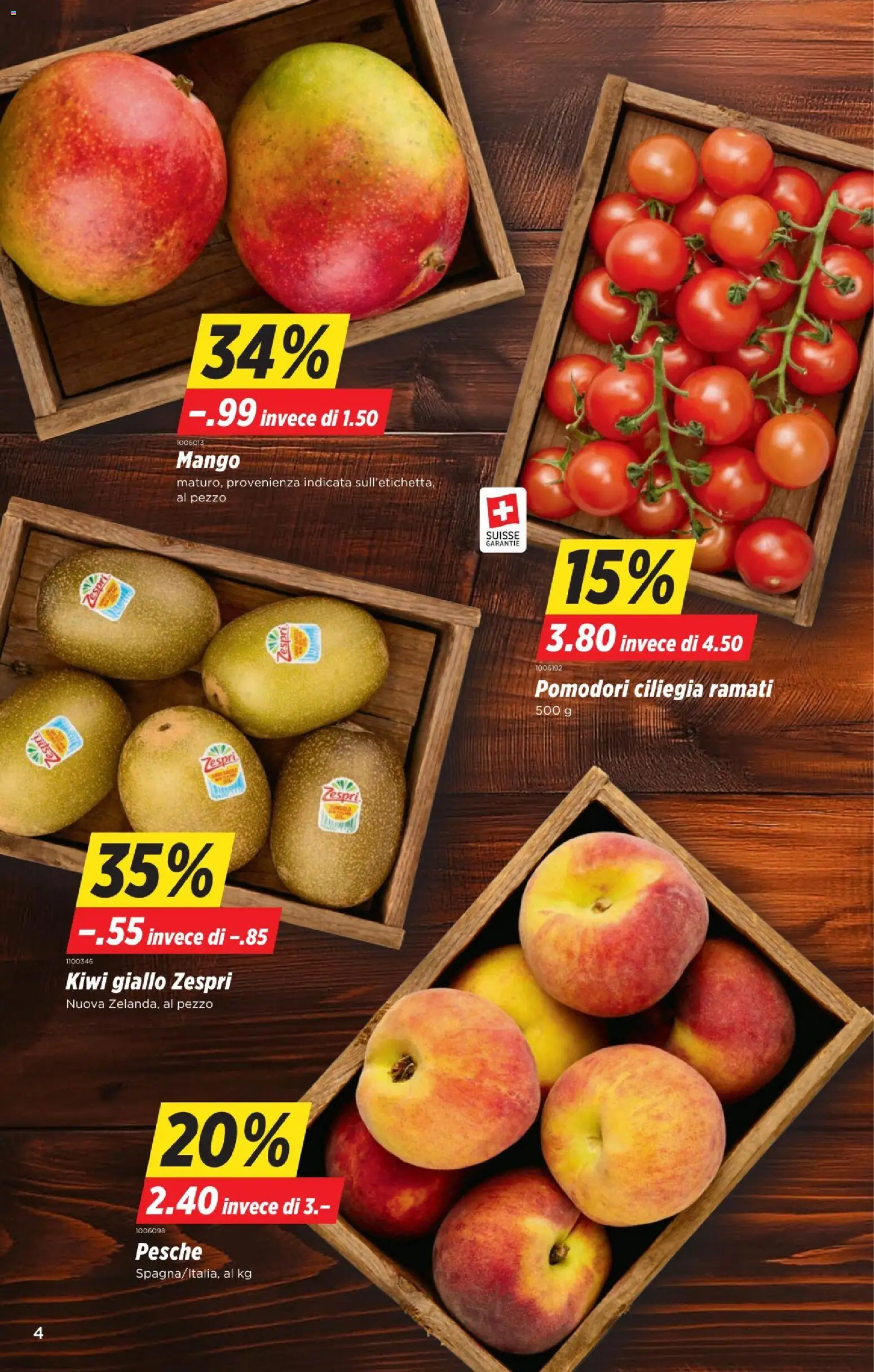 Denner aktionen IT – gültig ab 20.08.2026 | Seite: 4 | Produkte: Kiwi, Mango