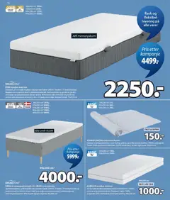 Forhåndsvisning av DREAMZONE, DINGLA rammemadrass grå 23 + MURU overmadrass, Rammemadrass i god kvalitet med pocket-fjærer 246/m², inndelt i 5 komfortsoner og polstret med Comfort+ skum. Inkl. 5 cm tykk overmadrass med trykkavlastende memoryskumskjerne. Ben/bøyler kjøpes separat. 90x200 cm* gyldig fra 03/08/2026 | Side: 10