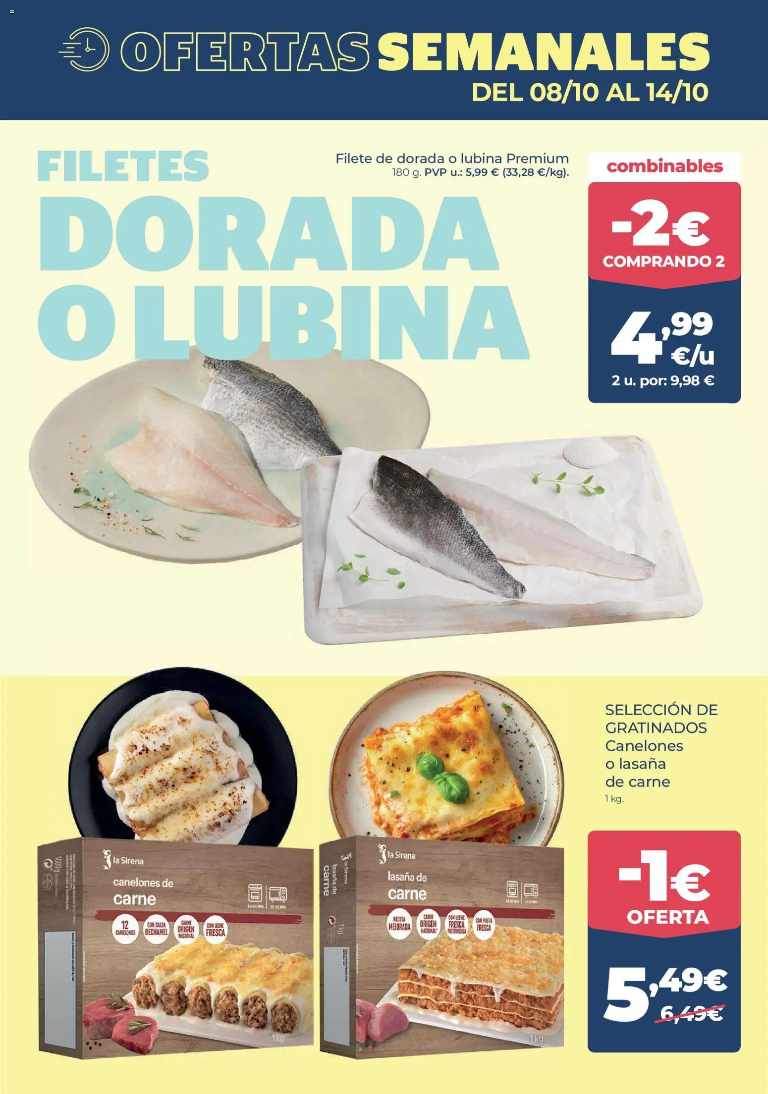 La Sirena folleto │ válido desde el 08/10/2026 | Página: 4 | Productos: Leche, Filete, Carne, Canelones