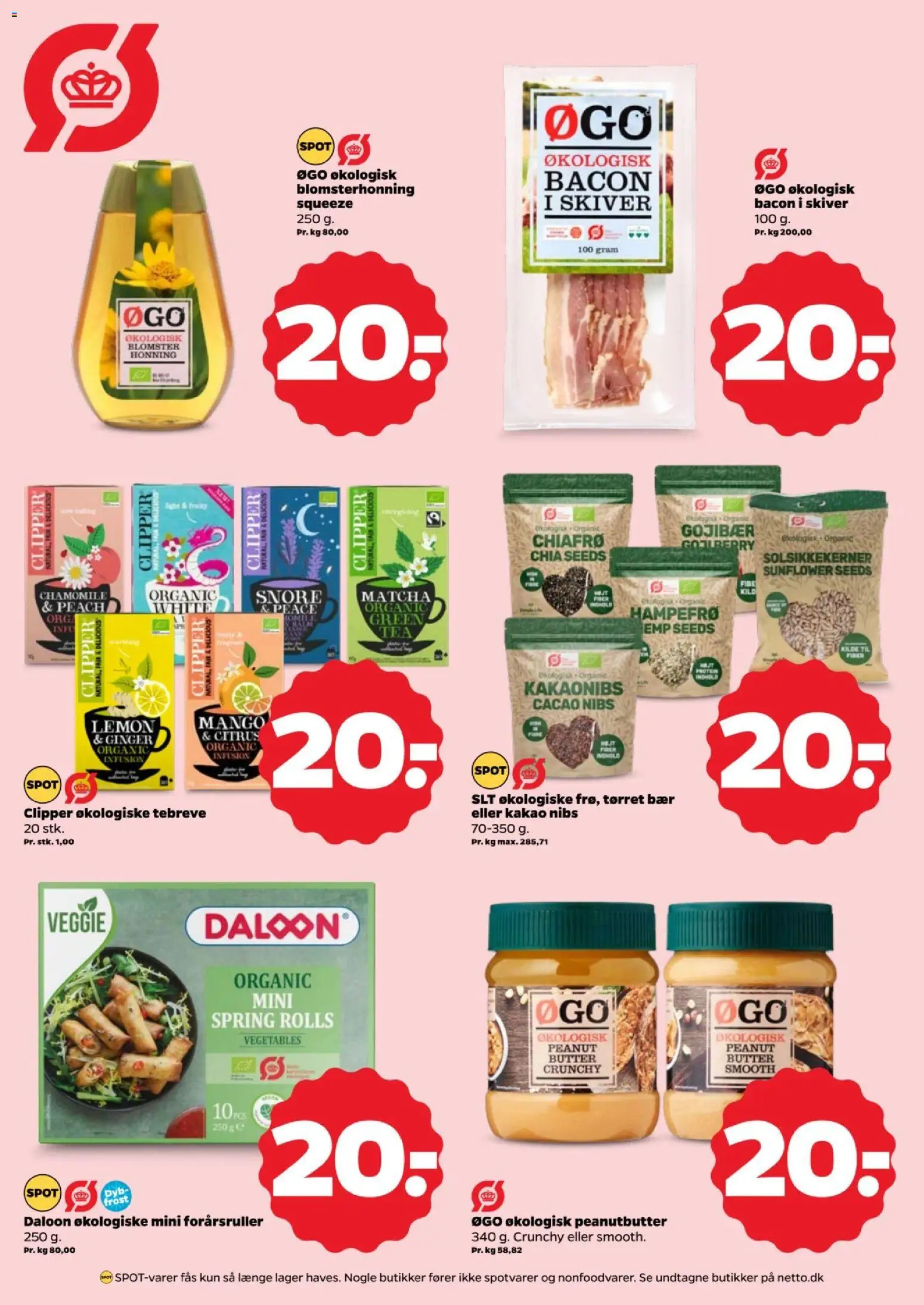Netto tilbudsavis – gyldig fra 24/10/2026 | Side: 7 | Produkter: Solsikkekerner, Kakao, Bacon, Honning