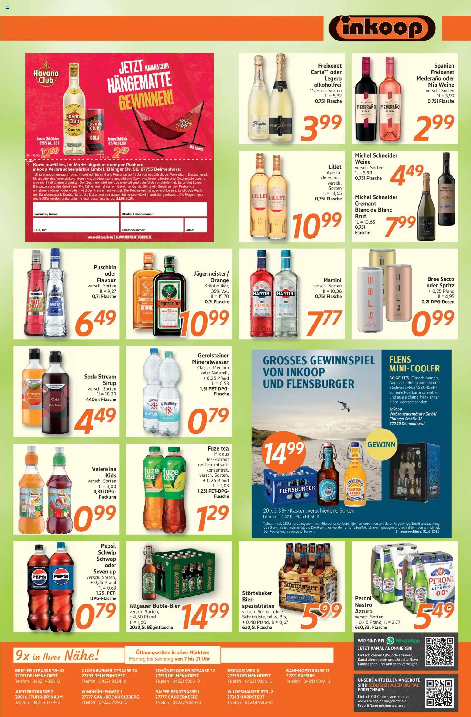 Inkoop Prospekt – gültig ab 03.08.2026 | Seite: 7 | Produkte: Fuze tea, Jägermeister, Zucker, Sodastream
