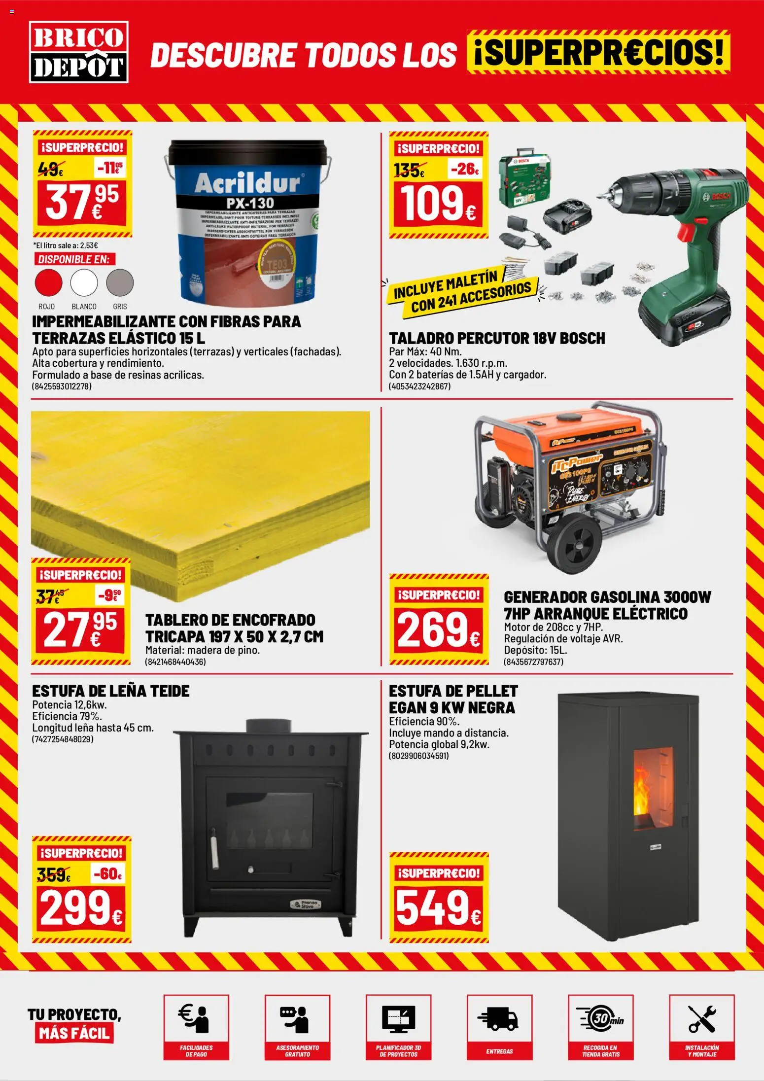 Brico Depôt folleto │ válido desde el 02/10/2026 | Página: 2 | Productos: Taladro percutor, Estufa de leña, Leña