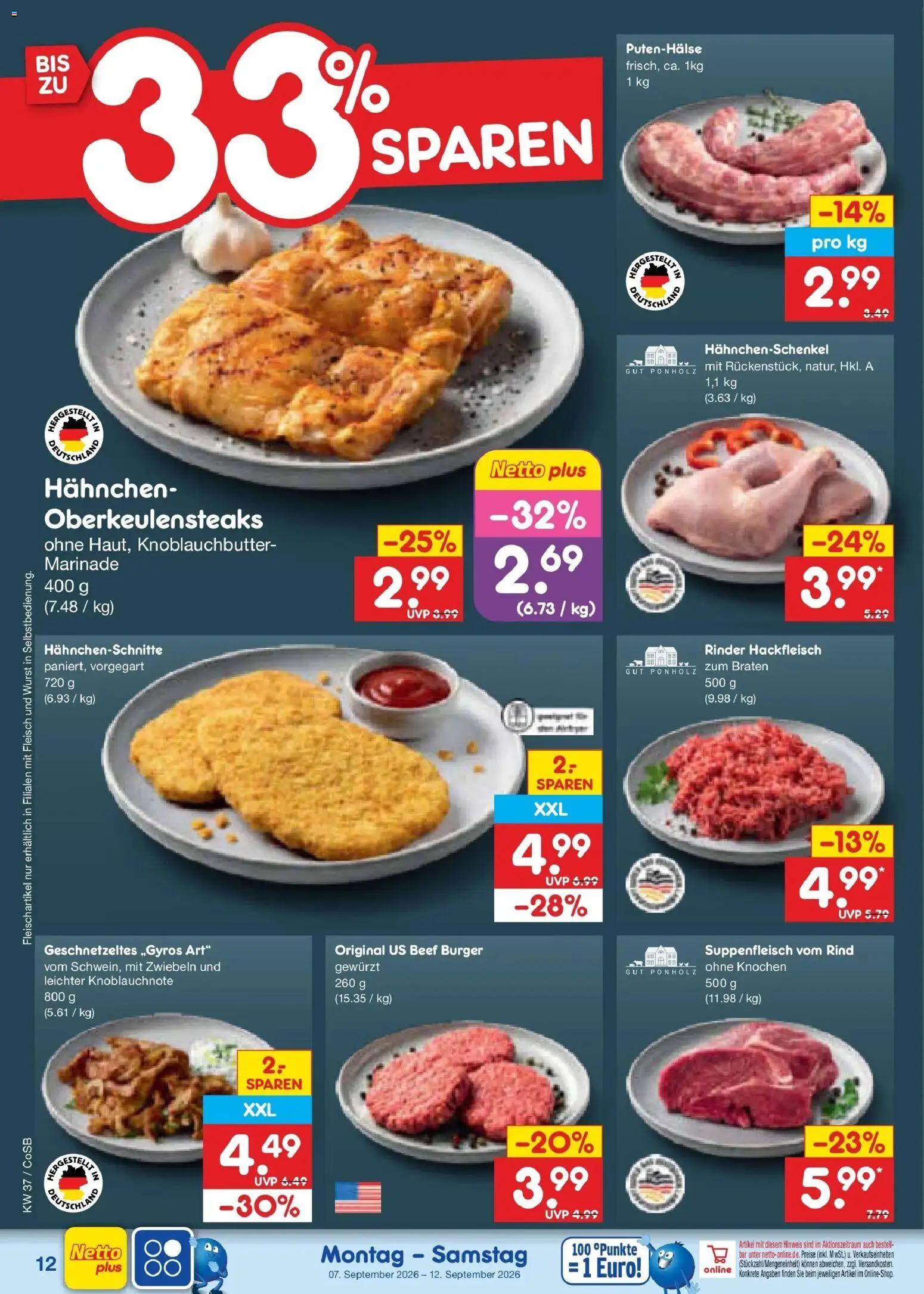 Netto Marken-Discount Prospekt Leipzig – gültig ab 07.09.2026 | Seite: 18 | Produkte: Zwiebeln, Suppenfleisch, Wurst, Fleisch