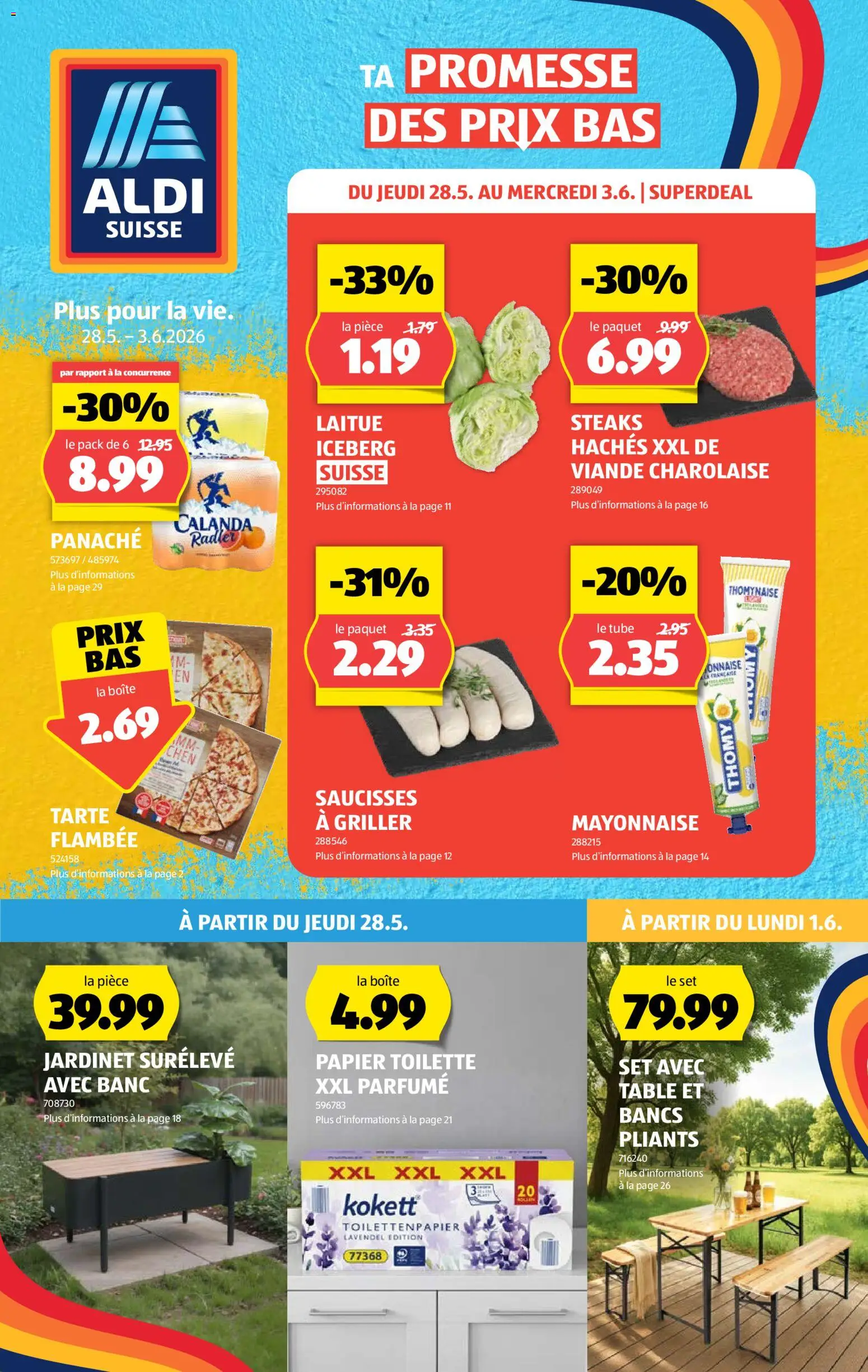 Aldi aktionen FR – gültig ab 28.05.2026 | Seite: 1 | Produkte: Toilette, Mayonnaise, Griller, Toilettenpapier