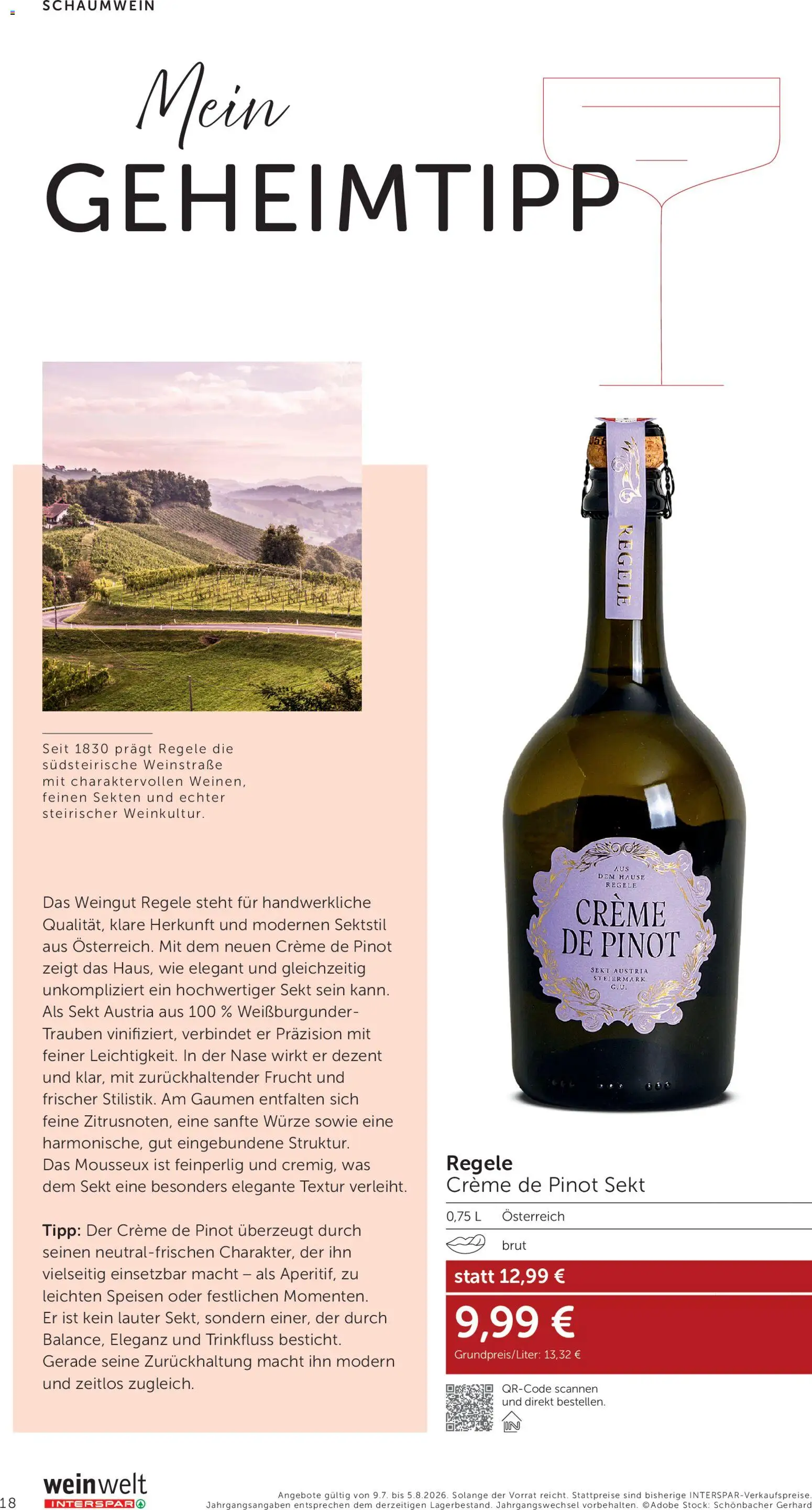 Interspar Wein Welt gültig ab 09.07.2026 | Seite: 18 | Produkte: Creme