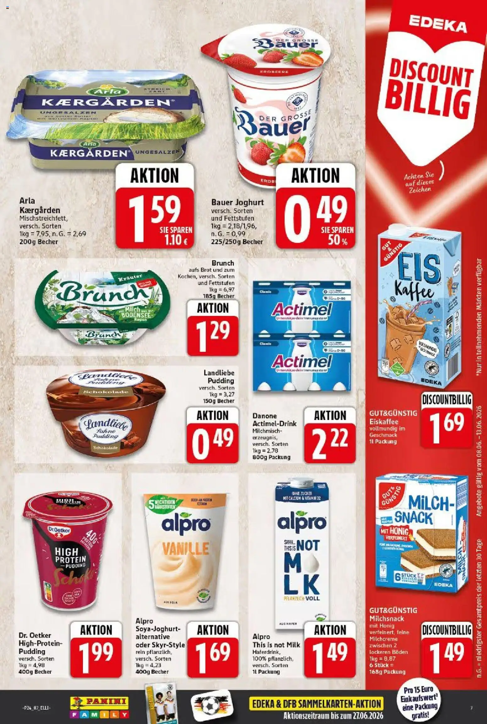 Elli Markt Prospekt Langenberg – gültig ab 08.06.2026 | Seite: 7 | Produkte: Actimel, Kaffee, Bauer joghurt, Brot