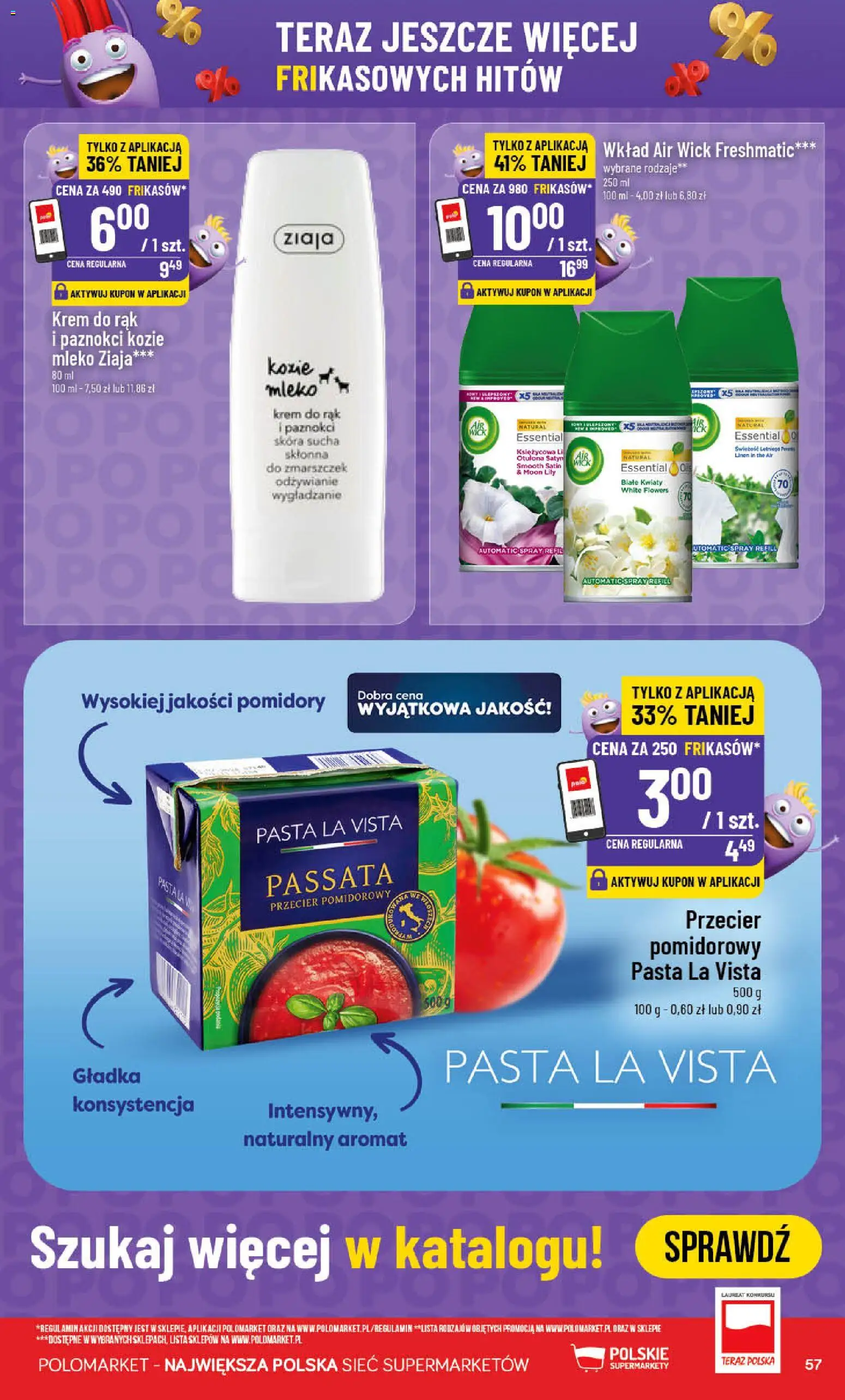 POLOmarket gazetka od 09.09.2026 | Strona: 57 | Produkty: Mleko, Pasta, Krem, Passata
