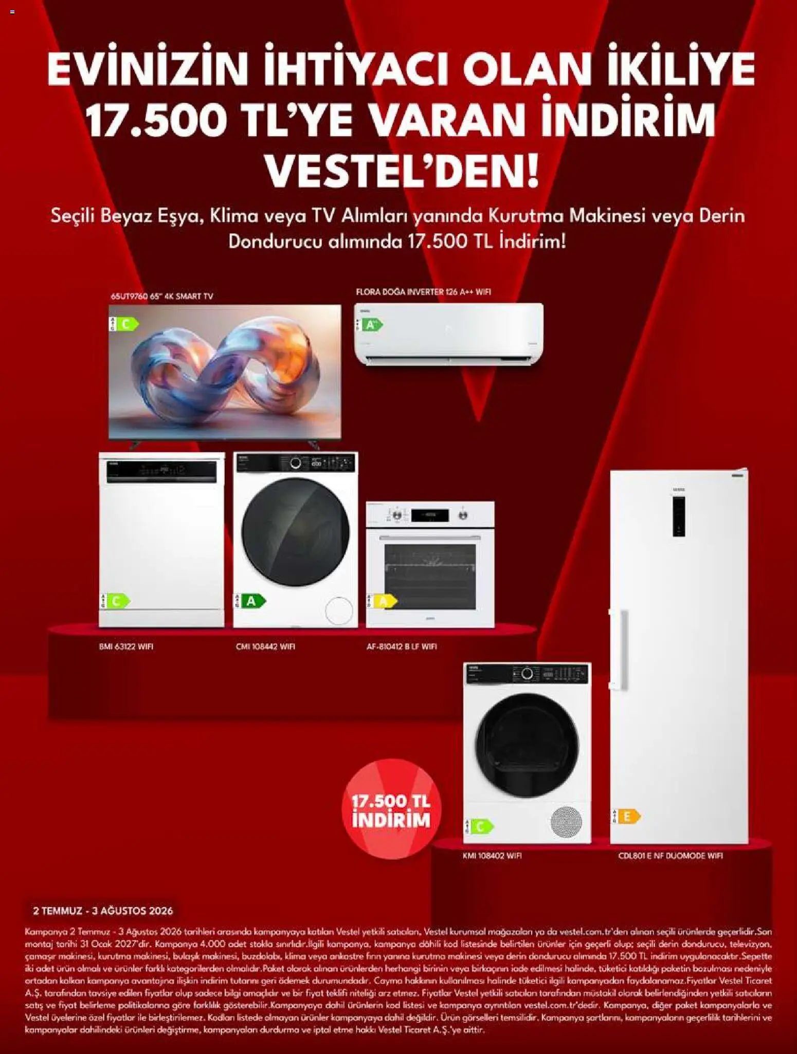 Vestel - Tüketici Elektroniği - 01 Temmuz 2026 tarihinden itibaren geçerlidir | Sayfa: 14