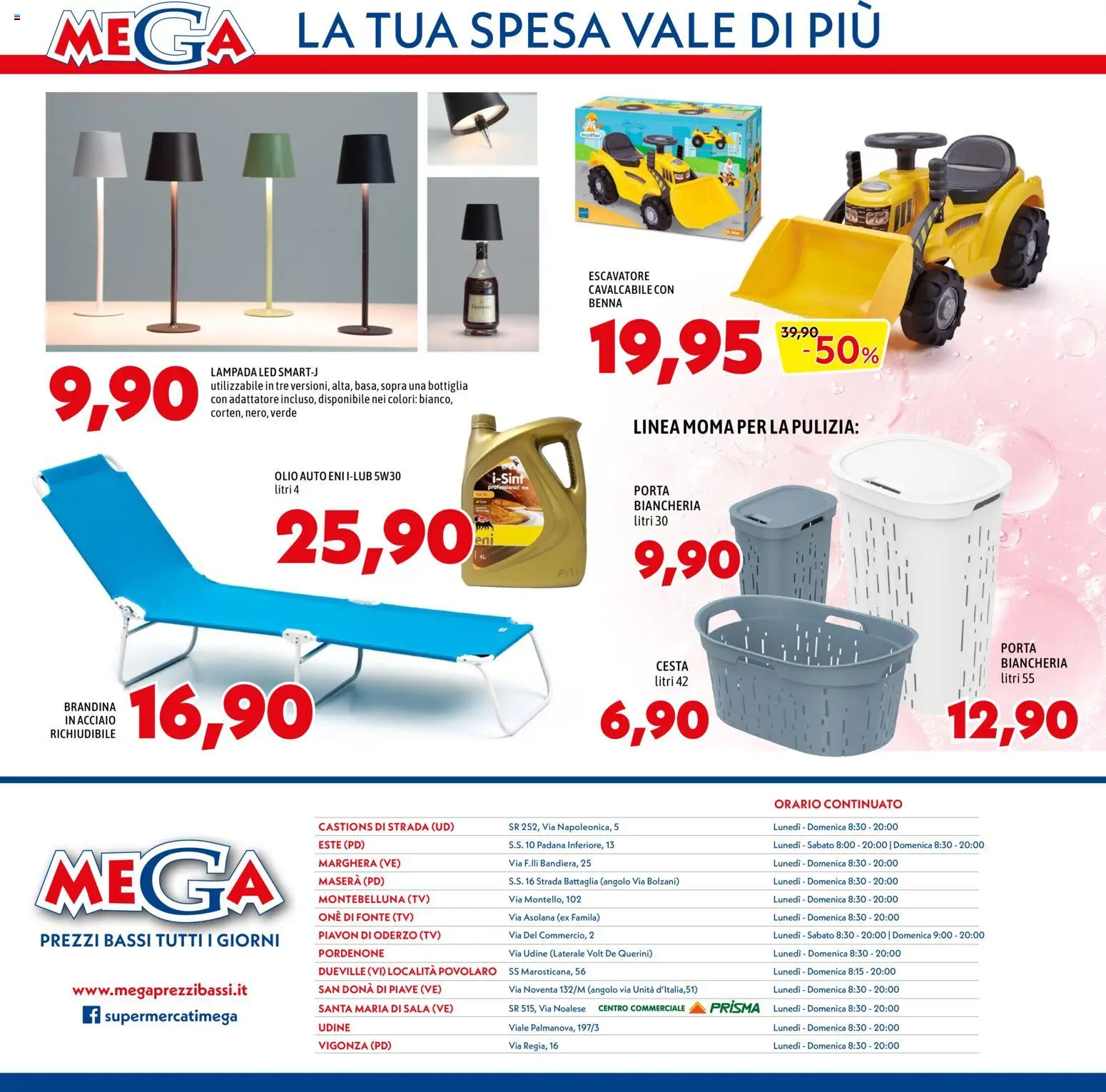 Volantino Mega del 28.05.2026 | Pagina: 12 | Prodotti: TV, Adattatore, Bottiglia, Lampada