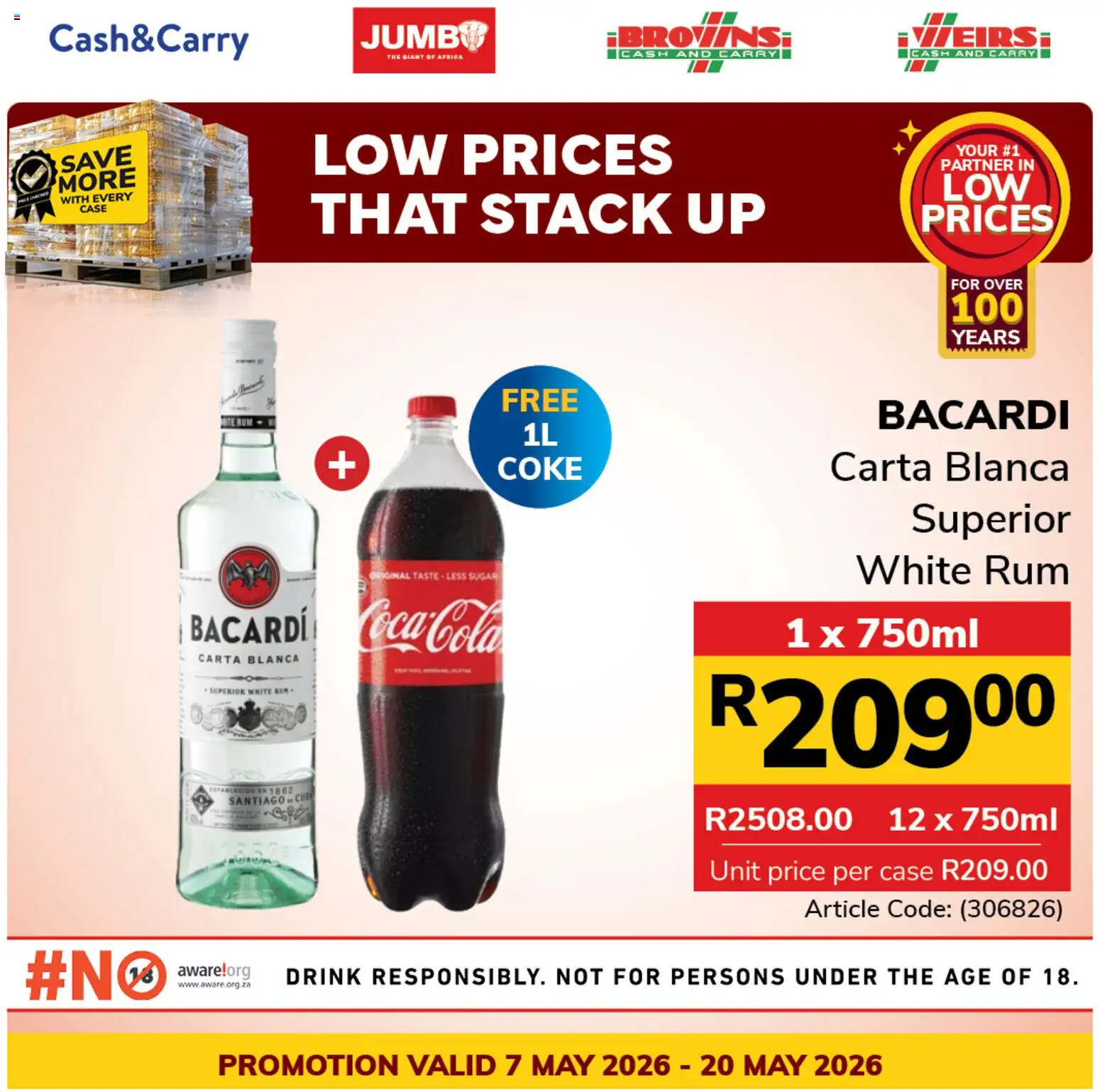 New Jumbo catalogue – valid from 07.05.2026 | Page: 10 | Products: Loção de limpeza, Case, Coke, Rum