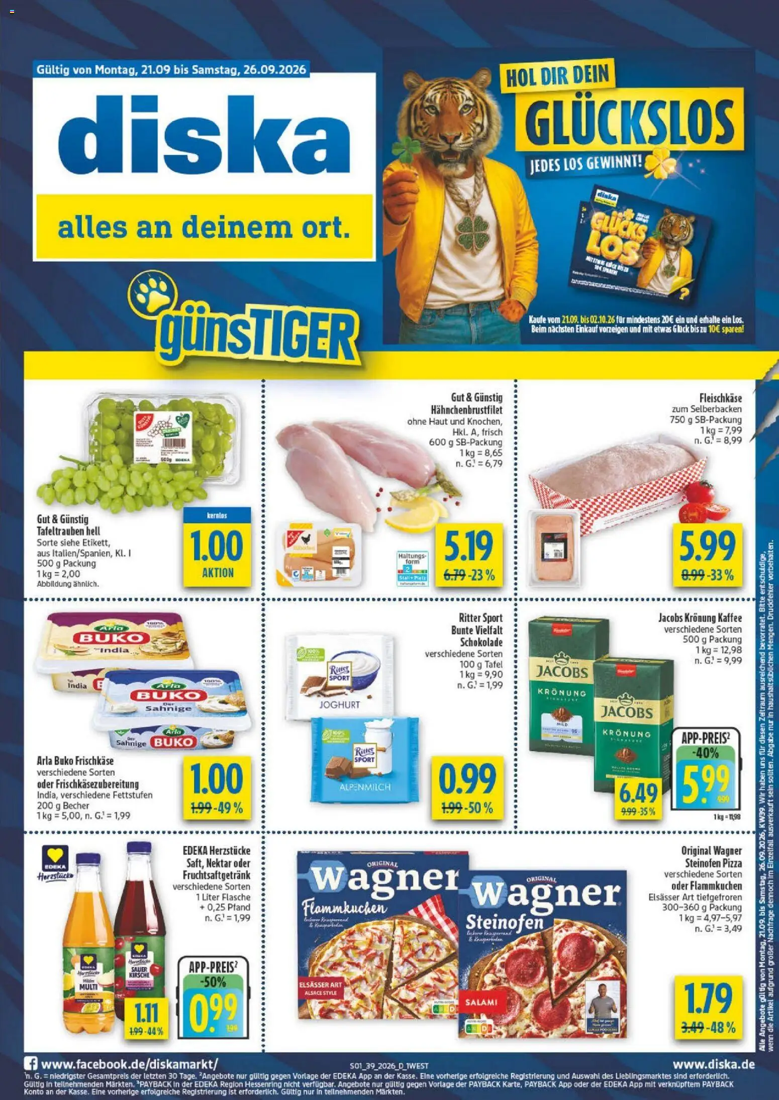 Diska Bayern – gültig ab 21.09.2026 | Seite: 5 | Produkte: Kaffee, Schokolade, Ritter sport, Frischkase