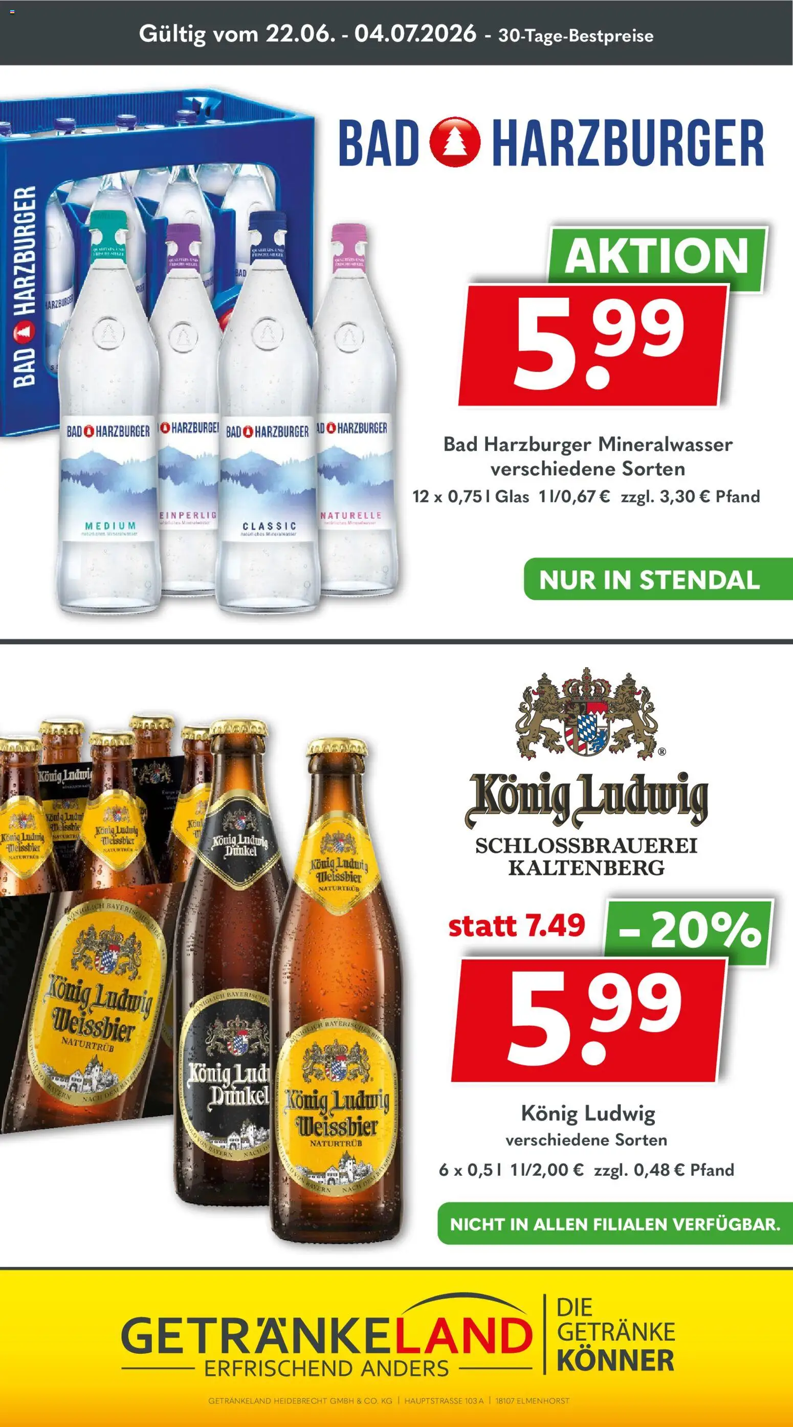 Getränkeland Prospekt – gültig ab 22.06.2026 | Seite: 11 | Produkte: Weißbier, Bad, Mineralwasser