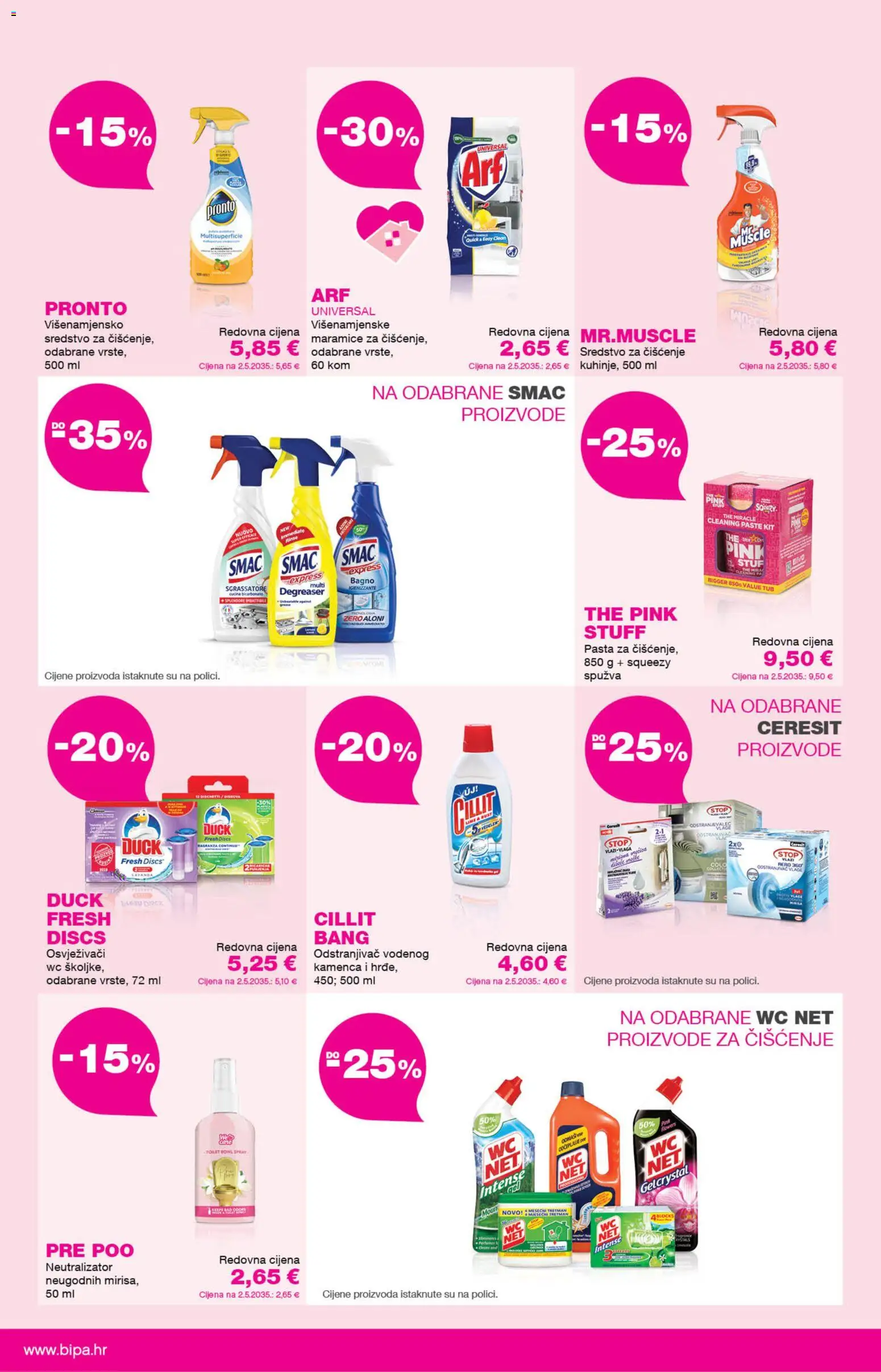 Bipa katalog | vrijedi od 01.09.2026 | Stranica: 8 | Proizvodi: Maramice, Pasta, WC Net, Smac