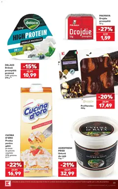 Ofertele Kaufland valabile de la 07.10.2026 | Pagină: 31 | Produse: Proteine, Branza proaspata, Rață, Brânză