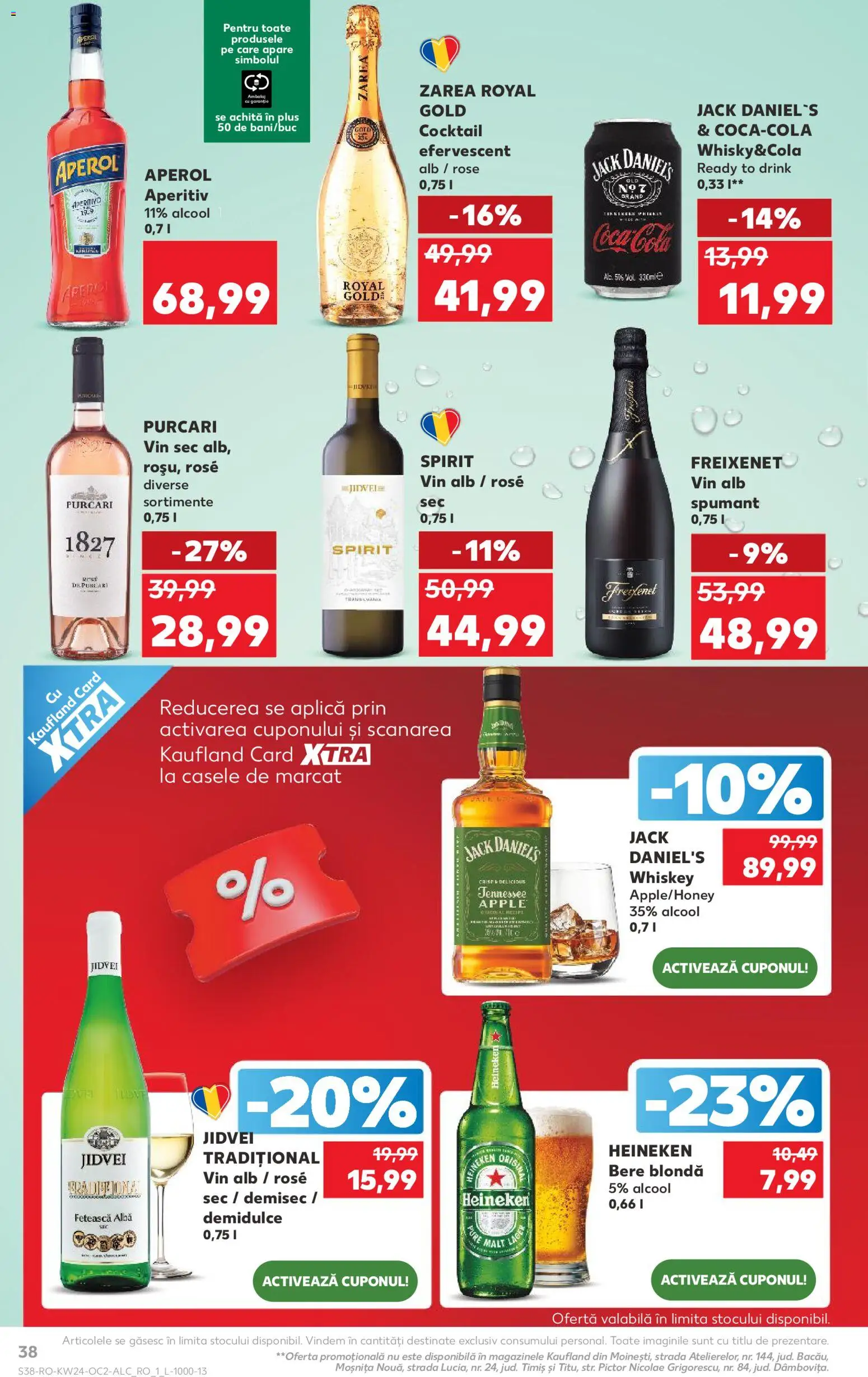 Noul catalog Kaufland – valabil de la 10.06.2026 | Pagină: 38 | Produse: Vin, Bere, Cocktail, Whiskey
