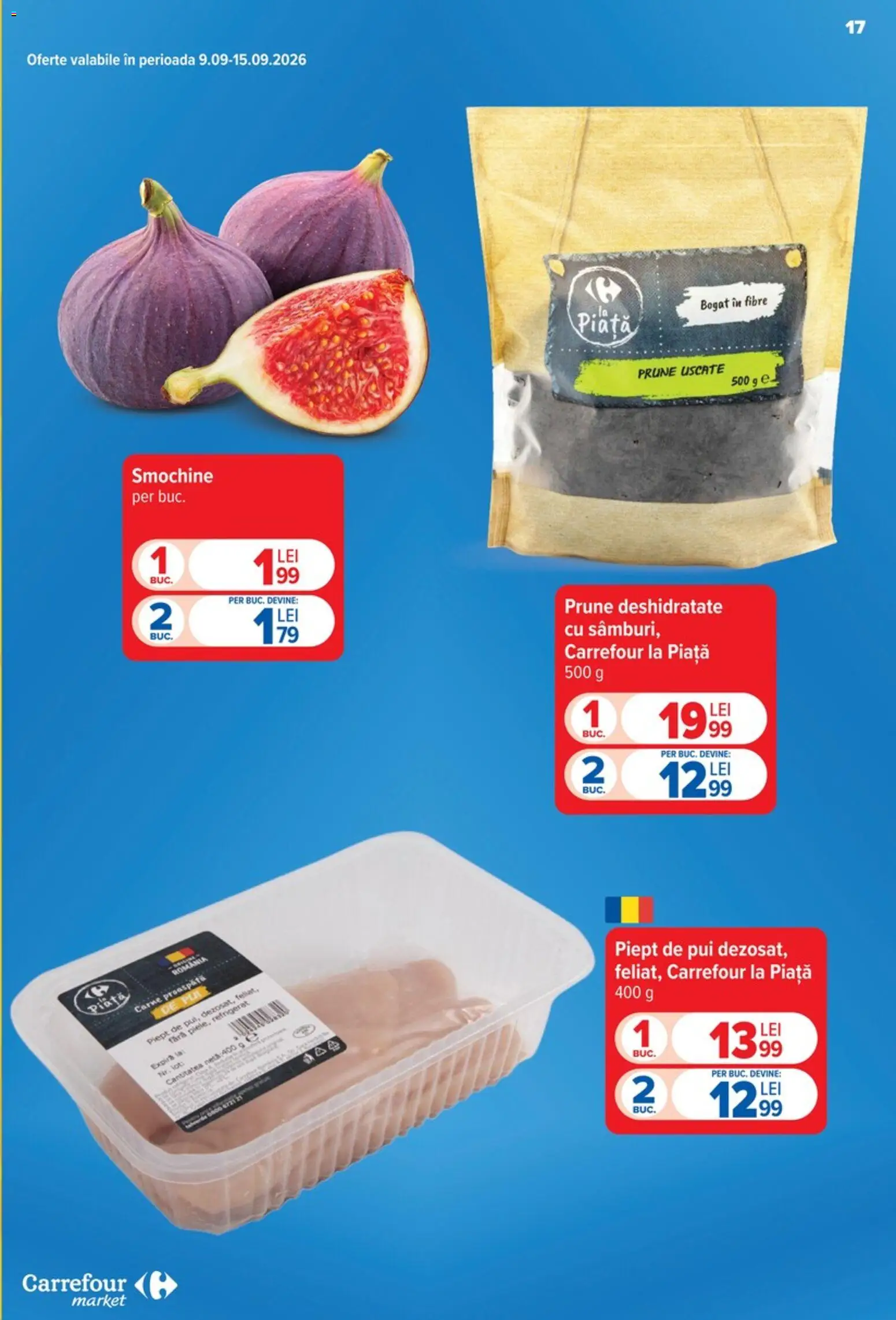 Noul catalog Carrefour – valabil de la 09.09.2026 | Pagină: 17 | Produse: Pui, Prune