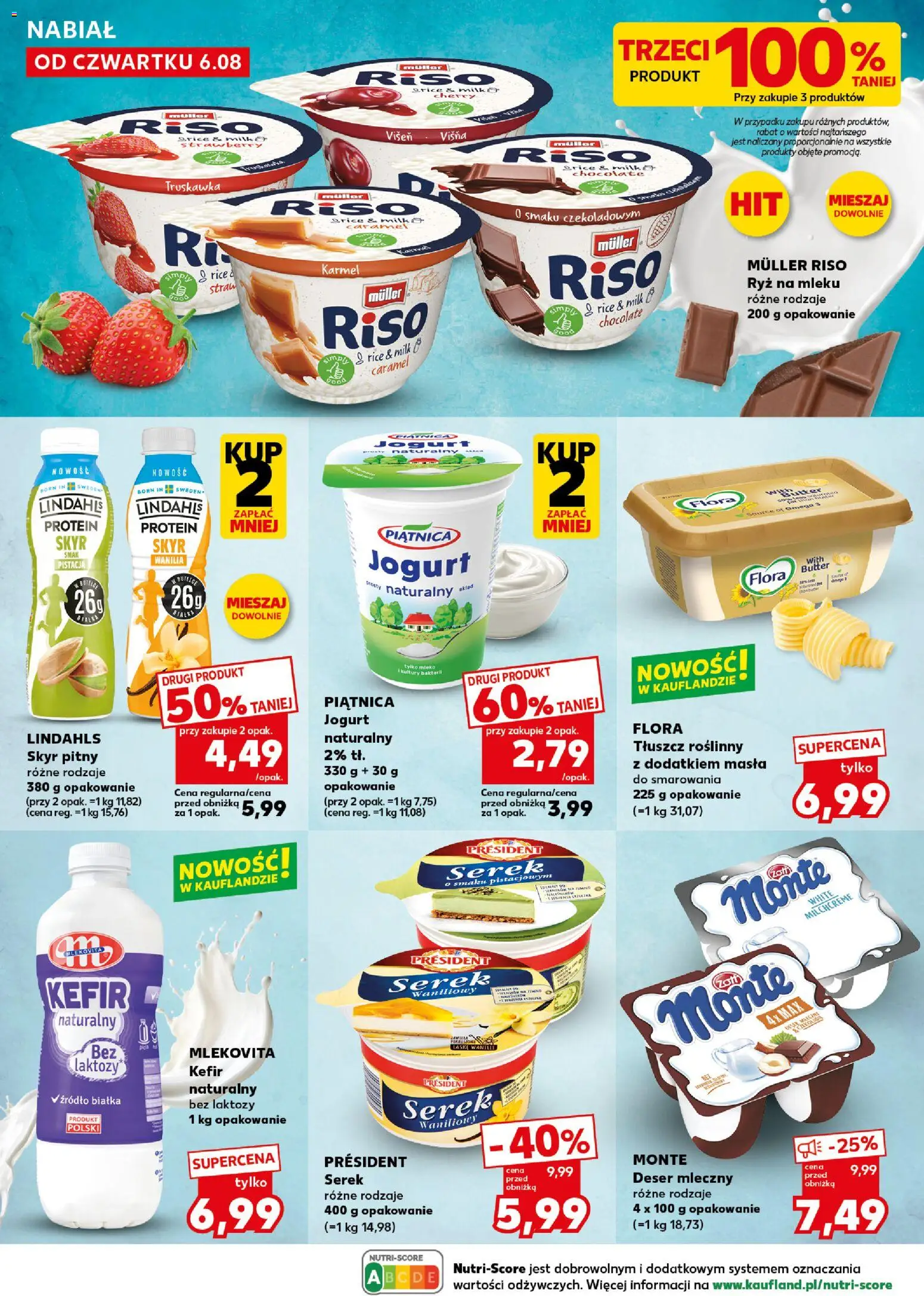 Kaufland Polsko leták - Mocny start od 10.08.2026 | Strana: 16 | Produkty: Omega 3, Jogurt, Skyr, Protein