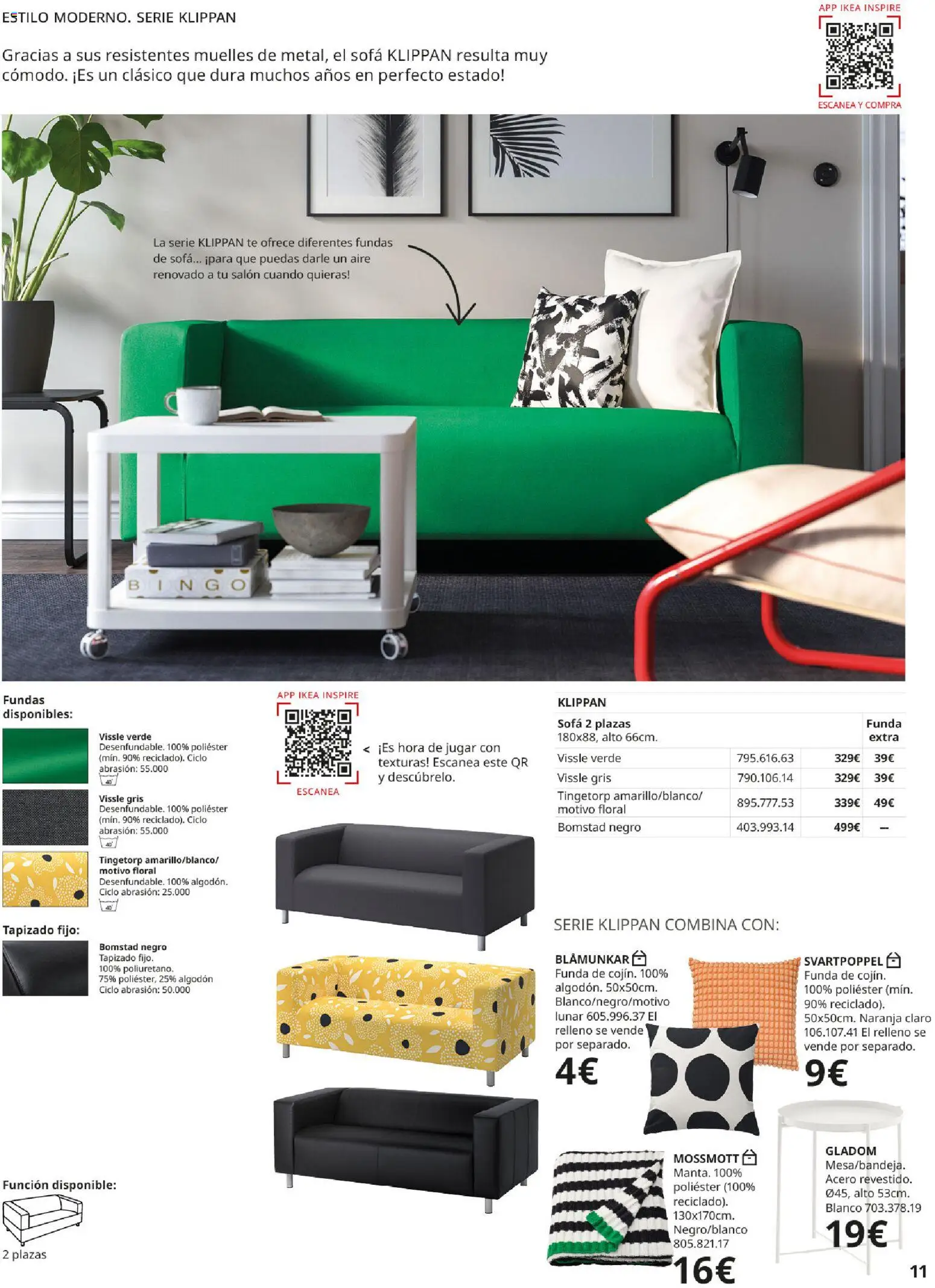 Catálogo IKEA Sofás │ válido desde el 07.05.2026 | Página: 11 | Productos: Té, Funda, Sofá