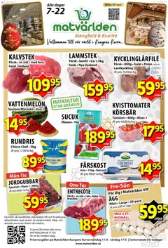 Matvärlden erbjudanden - Förhandsvisning av reklamblad från butik Matvärlden aktuell från 11.05.2026
