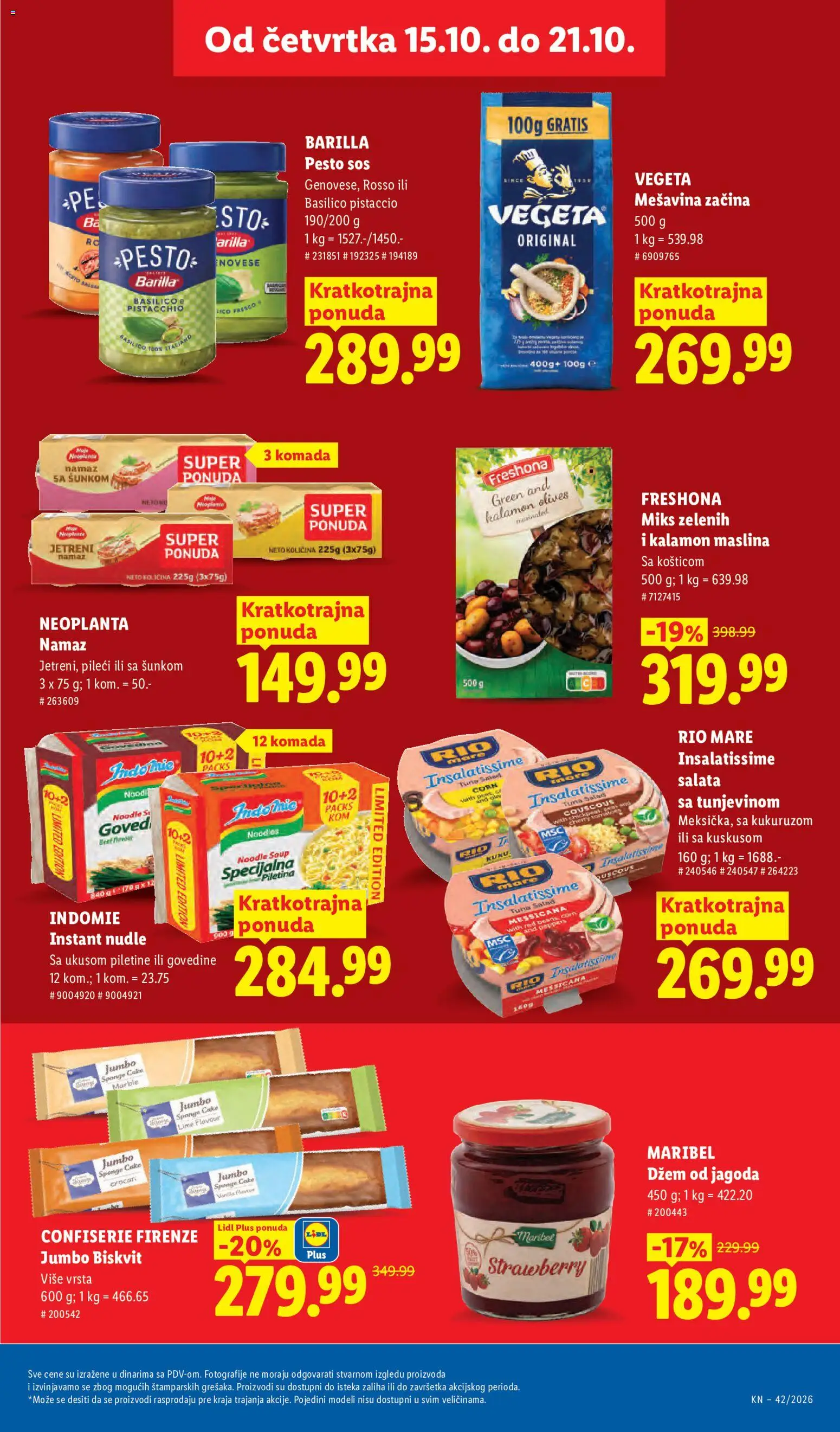 Lidl katalog - važi od 15.10.2026 | Strana: 33 | Proizvode: Salata, Jagoda, Barilla, Nudle