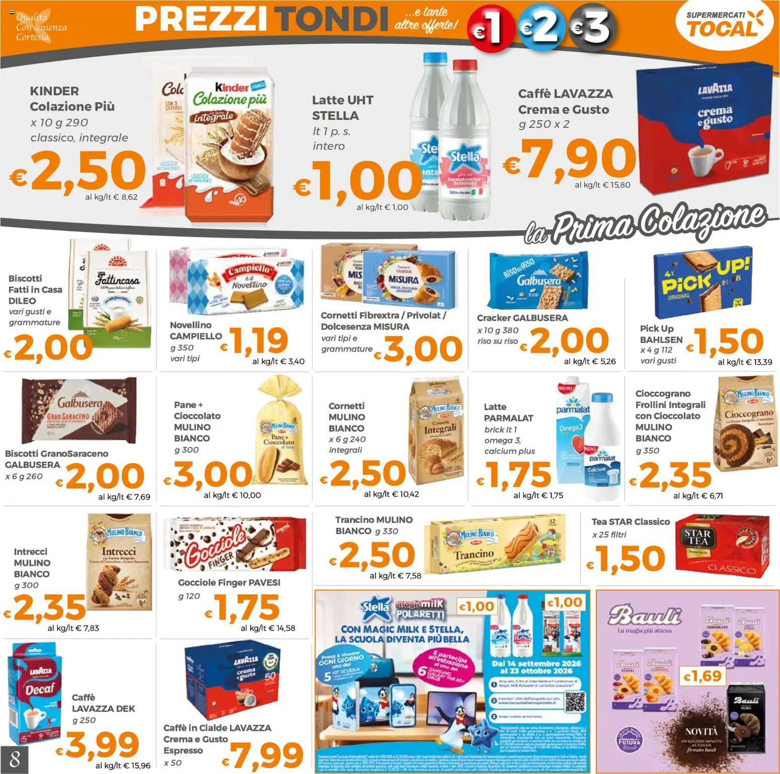 Volantino Tocal del 22/09/2026 | Pagina: 8 | Prodotti: Crema, Cioccolato, Cialde, Caffè in cialde
