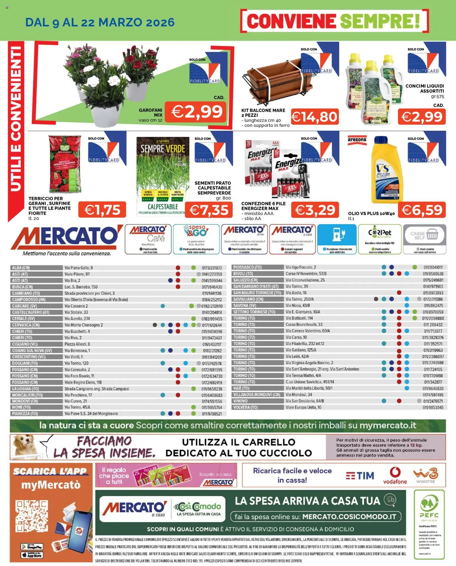 Volantino Mercatò del 09.03.2026 | Pagina: 20 | Prodotti: Pile, Olio, Gioco, Terriccio
