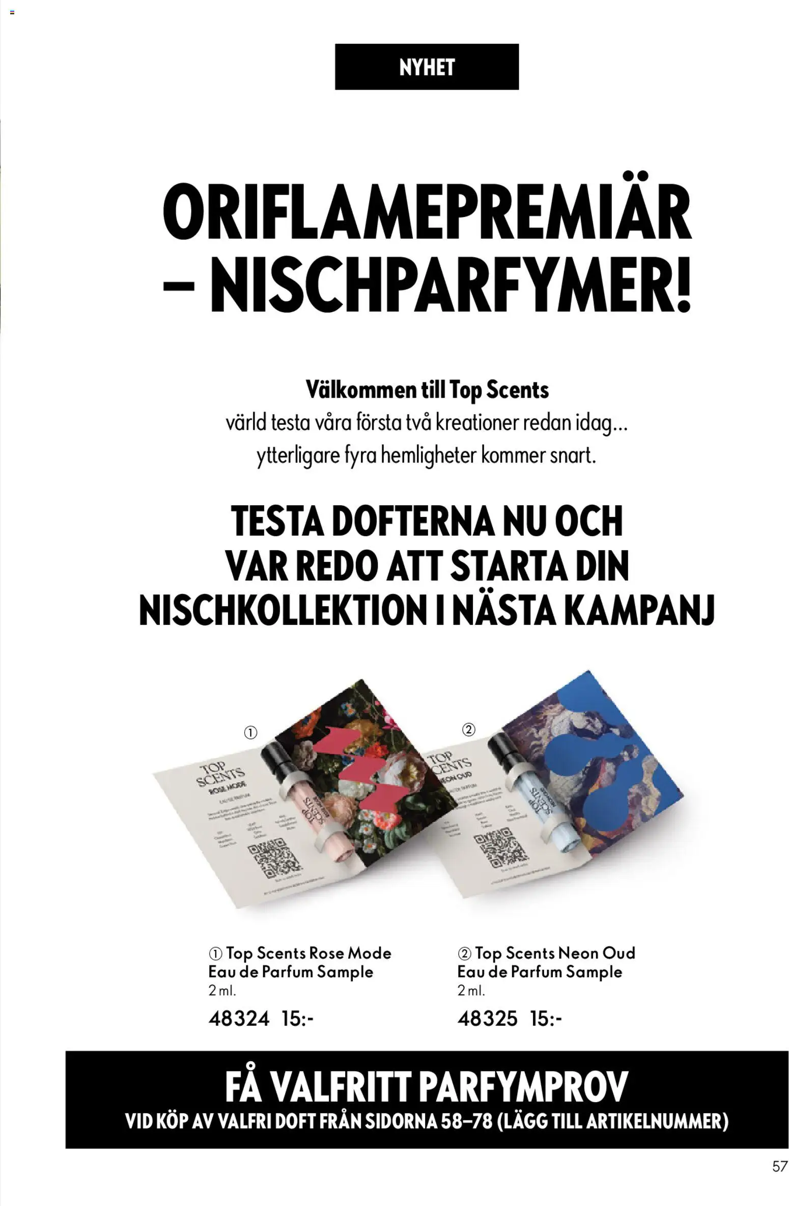 Oriflame reklamblad aktuell från 01.04.2026 | Sida: 57 | Produkter: Doft