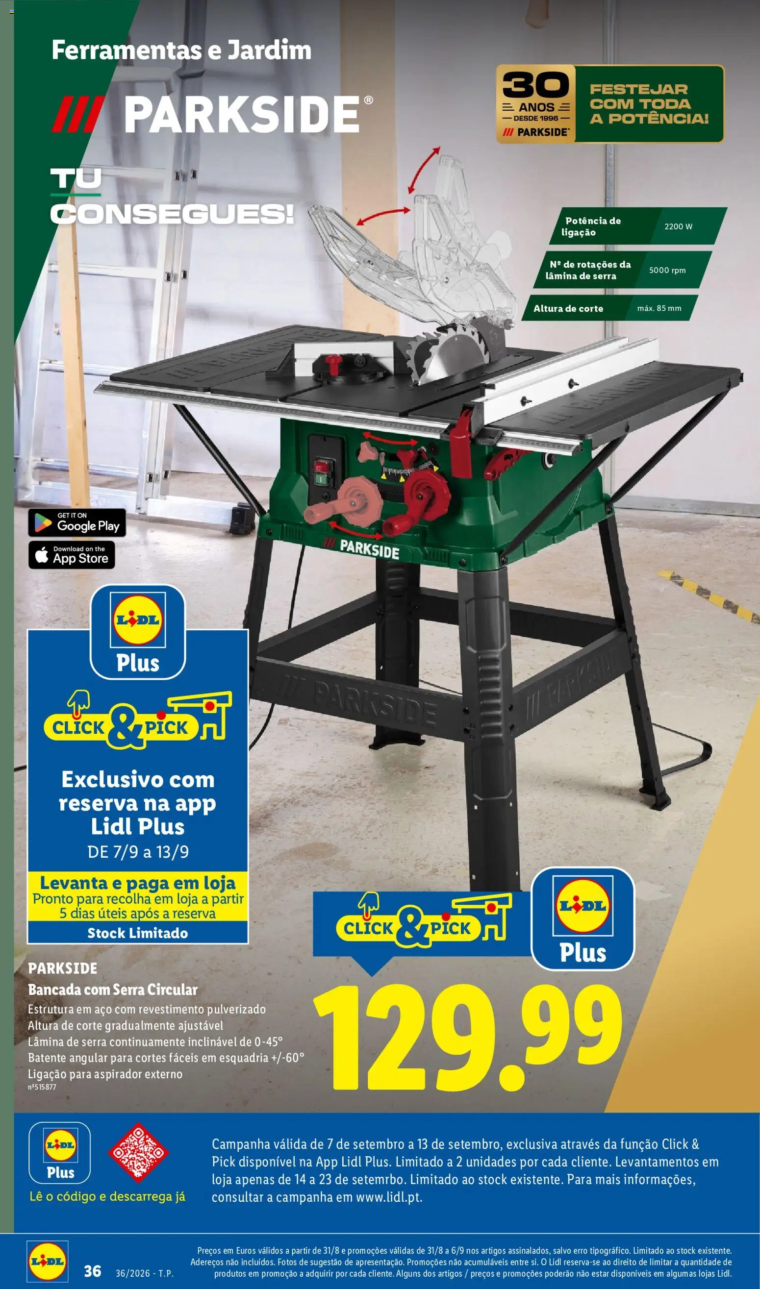 Lidl folheto │ válido de 31/08/2026 | Página: 36 | Produtos: Aspirador, Bancada, Ferramentas