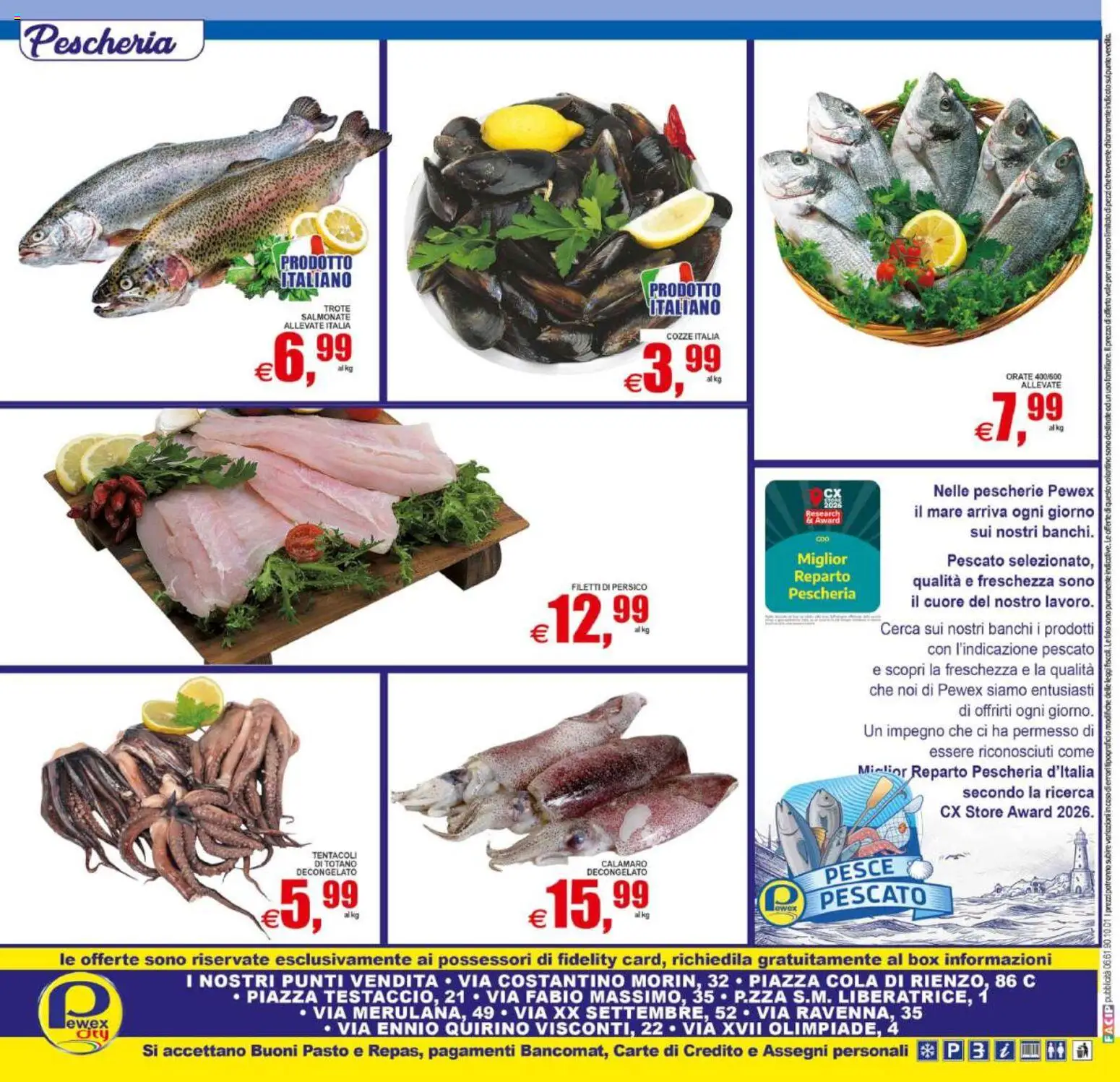 Volantino Pewex del 11/09/2026 | Pagina: 20 | Prodotti: Pesce, Cozze, Totano