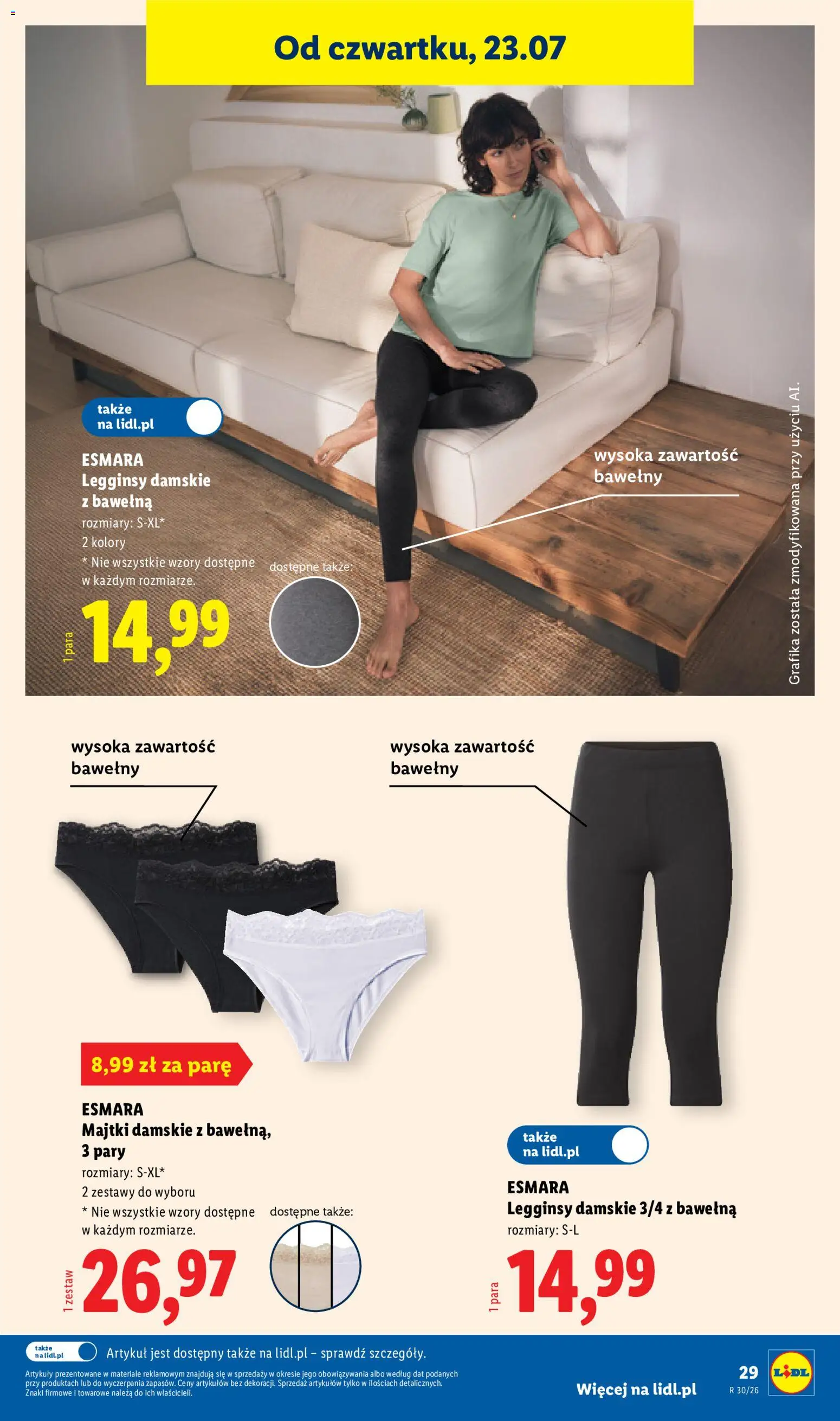 Lidl Katalog od 20.07.2026 | Strona: 37 | Produkty: Majtki, Legginsy, Legginsy damskie