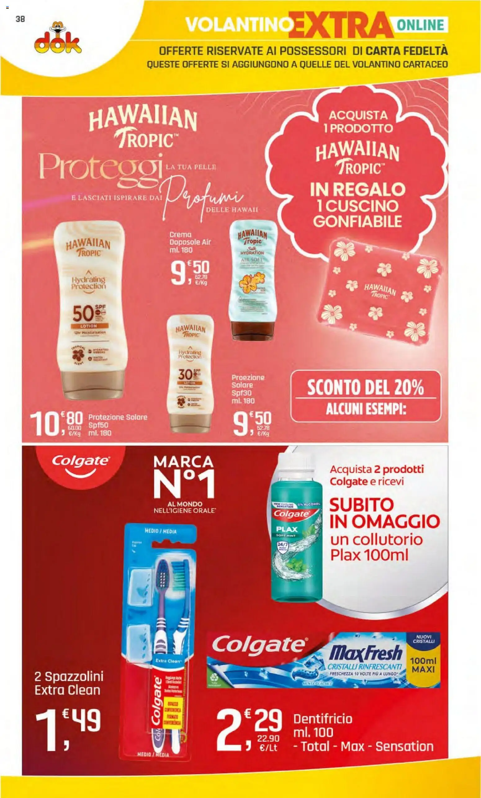 Volantino DOK del 23/07/2026 | Pagina: 38 | Prodotti: Crema, Dentifricio, Collutorio, Cuscino